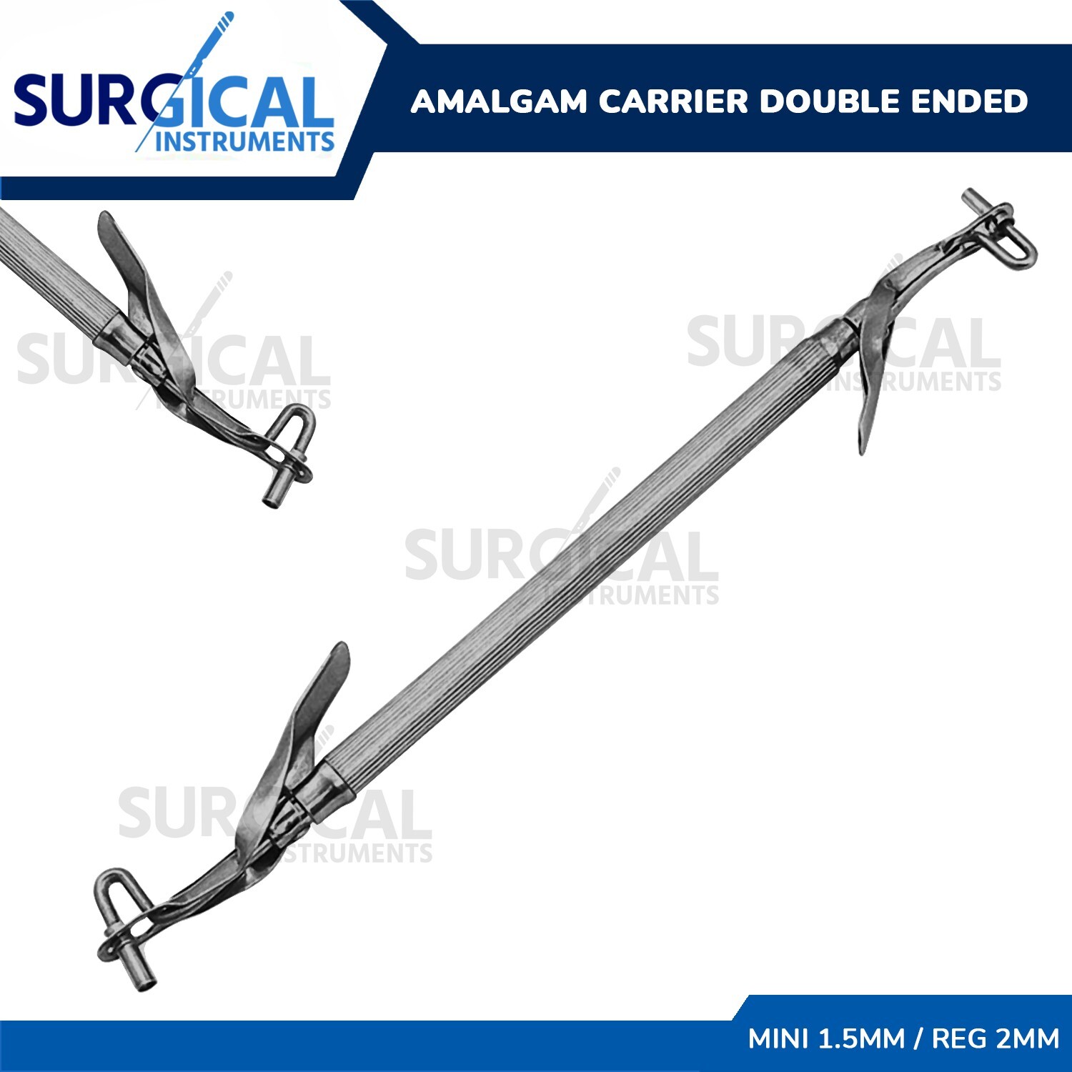 Amalgam Carrier Double Ended Mini 1.5mm / Regular 2mm Dental Filling German Grad