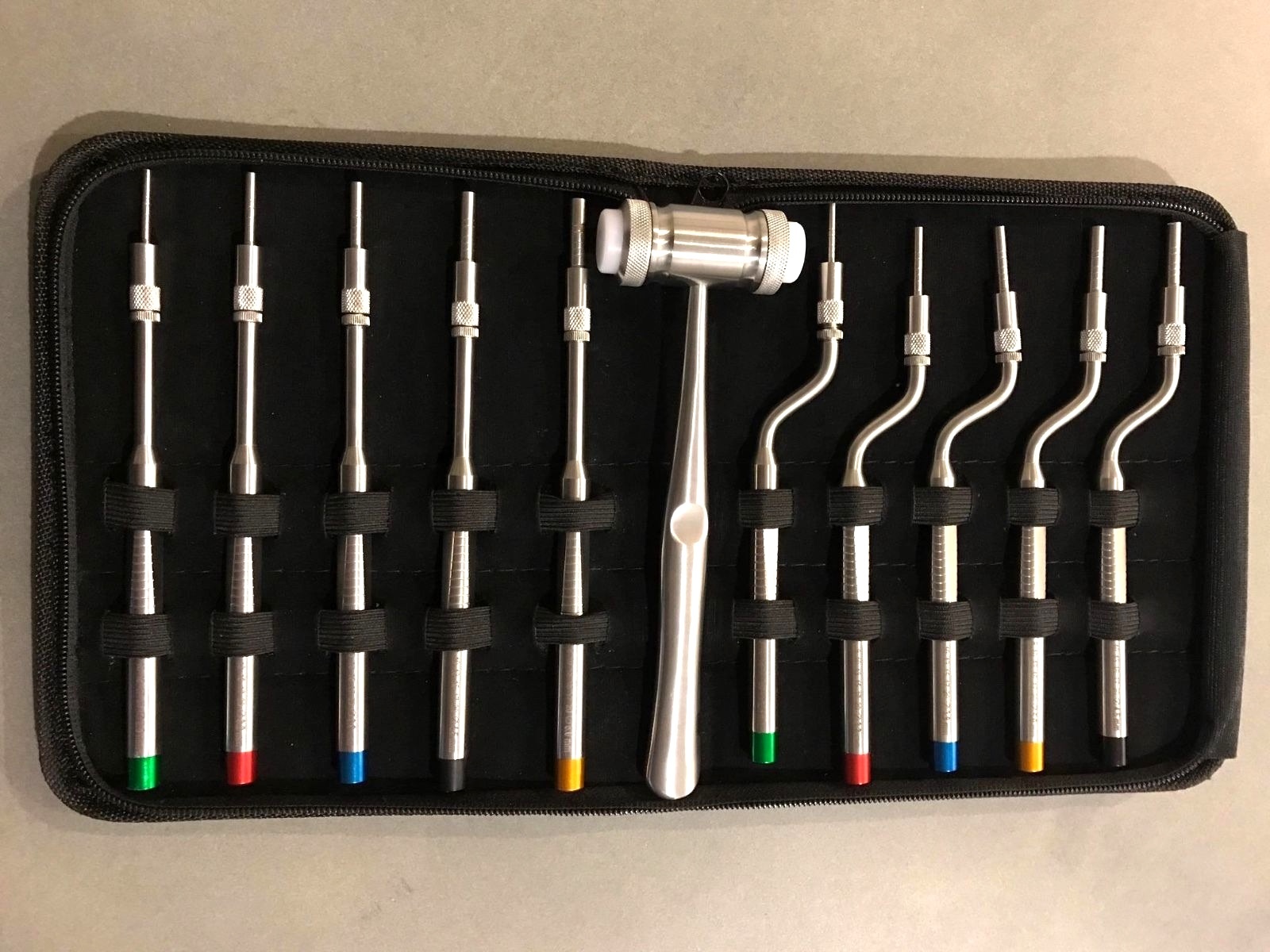 Sinus Lift Osteotome Kit Off Set Concave Implant Instrument Dental 11 Piece