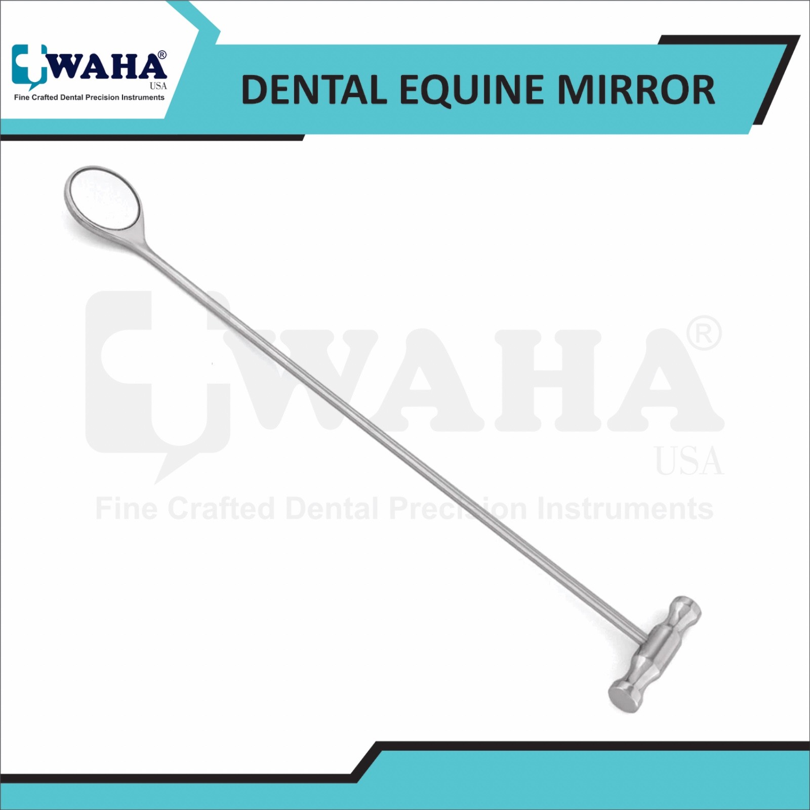 Equine Dental Mouth Mirror Curved 25 Degree 50mm Veterinary Instruments German G