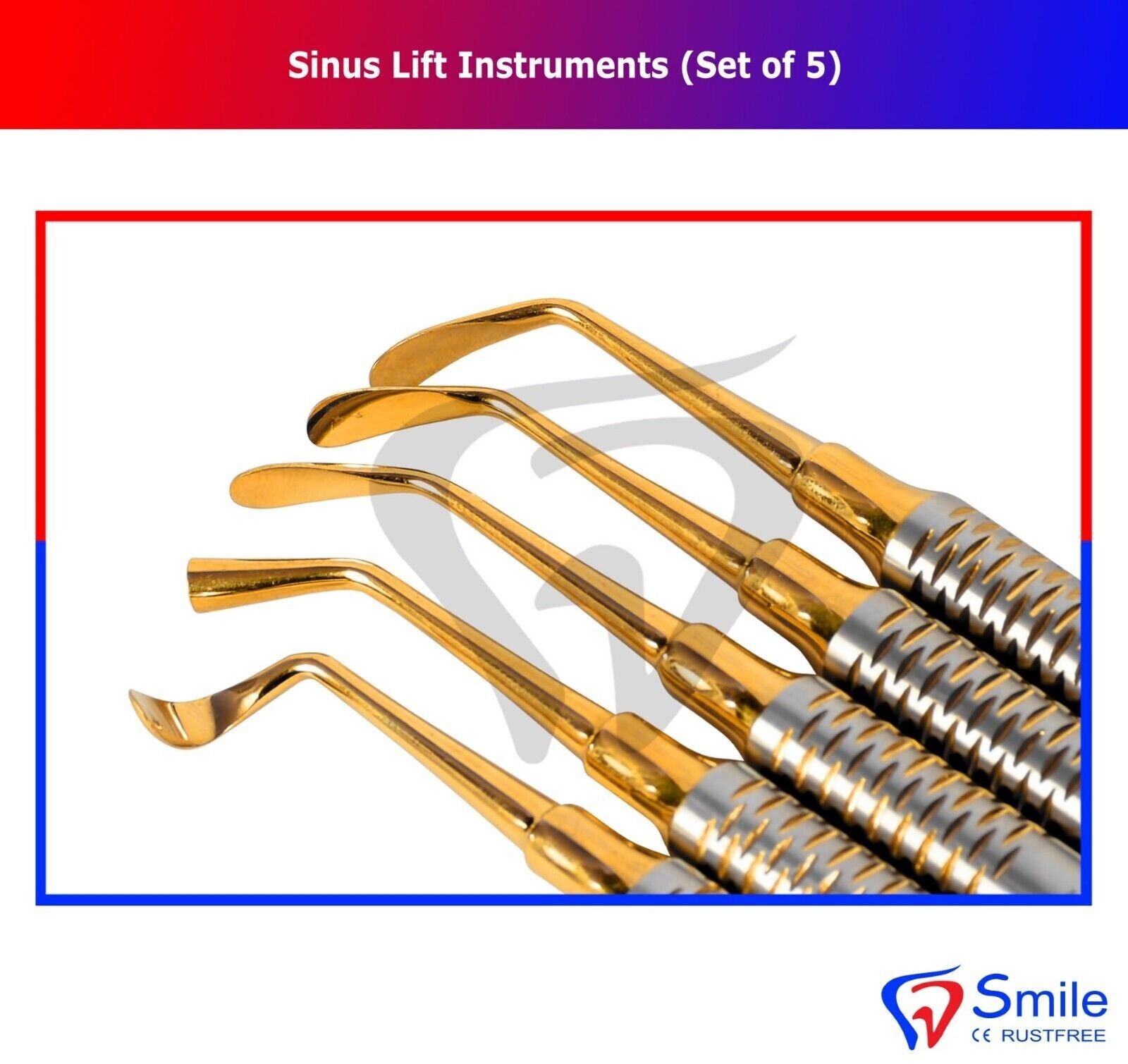 5 Pcs Sinus Lift Instruments Set – Smile Dental United Kingdom – CE