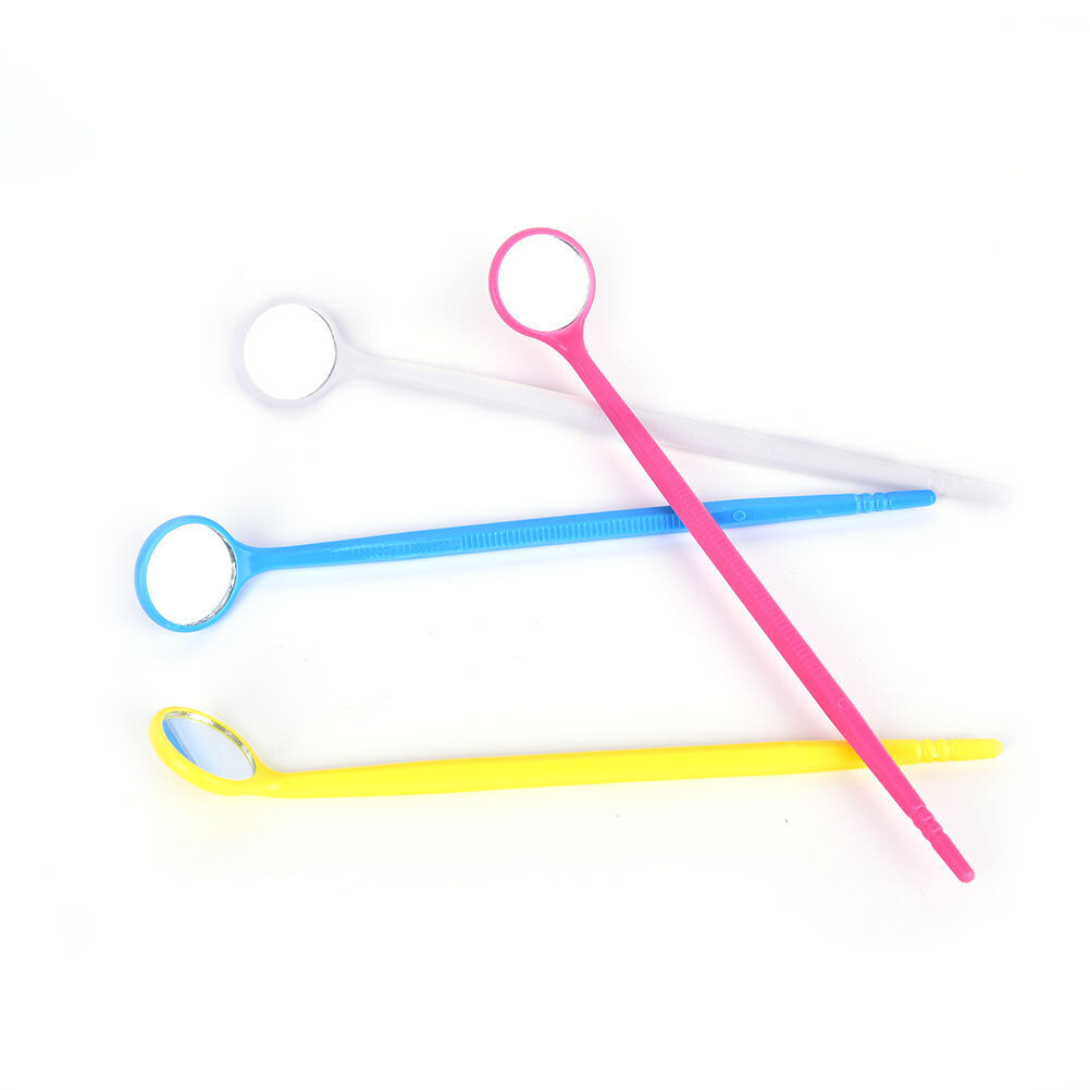 10/100* Disposable Plastic Dental Mouth Mirror Reflector Electronic Instruments