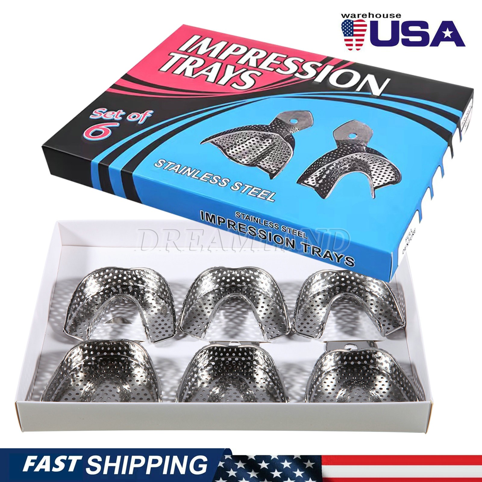Autoclave Perforated Dental Impression Trays Upper + Lower