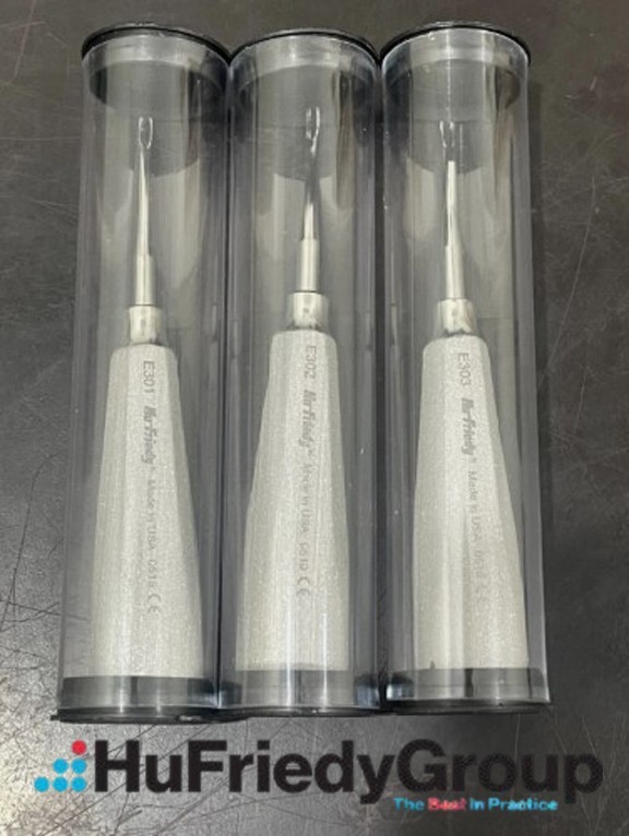 Lot of 3 PCS hu friedy Dental Elevator Combo Apexo E301 E302 E303