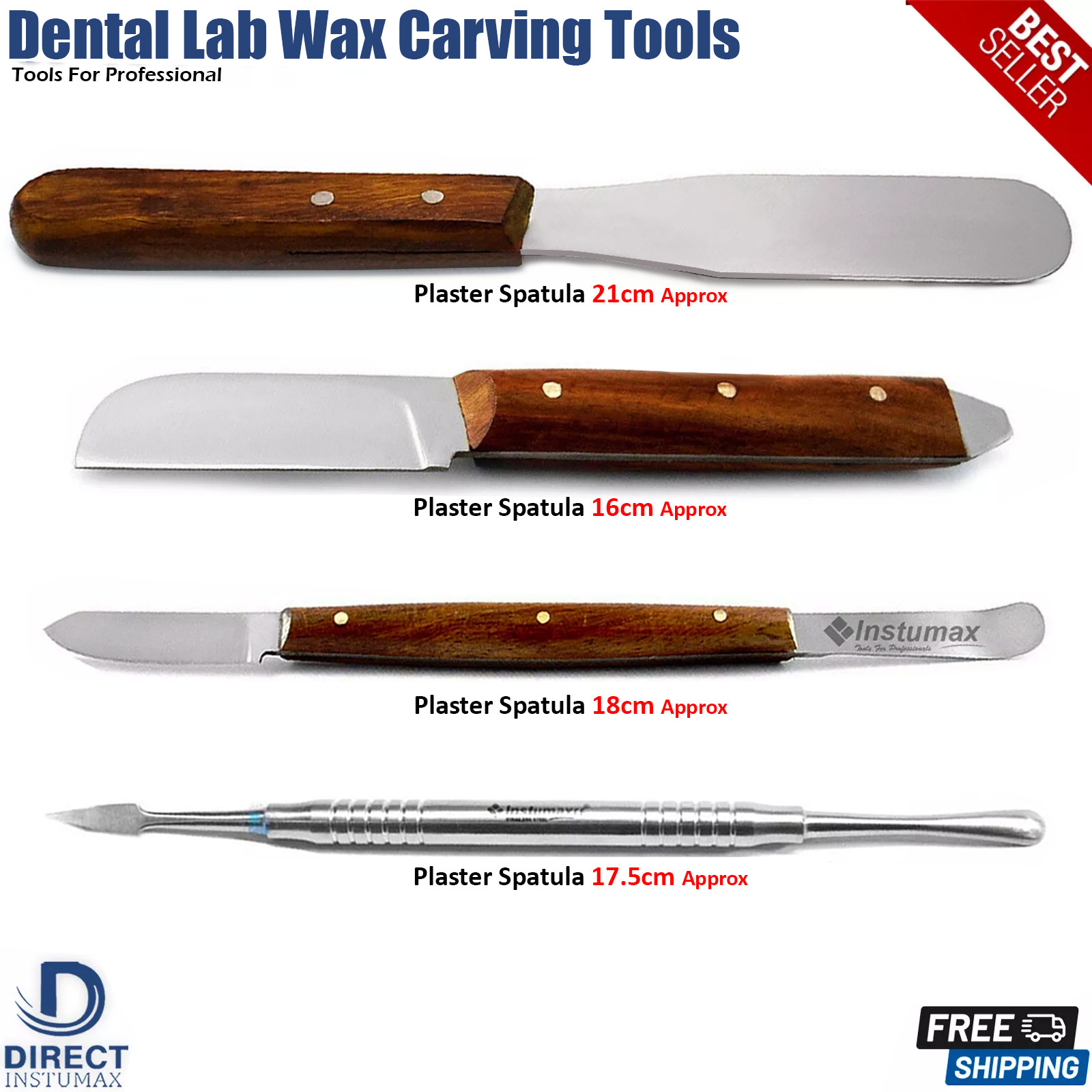 Dental Wax Carving Knife Modelling Mixing Alginate Spatula Laboratory Instrument