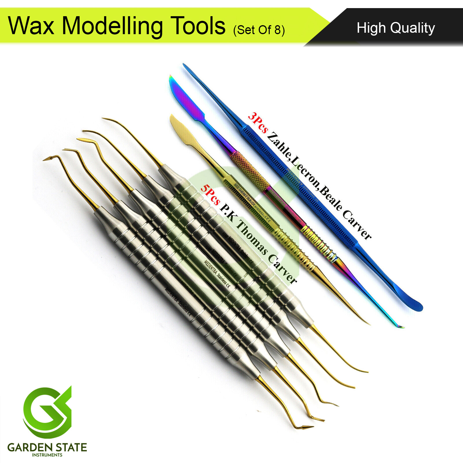Dental Jewelry Wax Carving Tools Waxing Modelling Instruments Lab Technician Kit