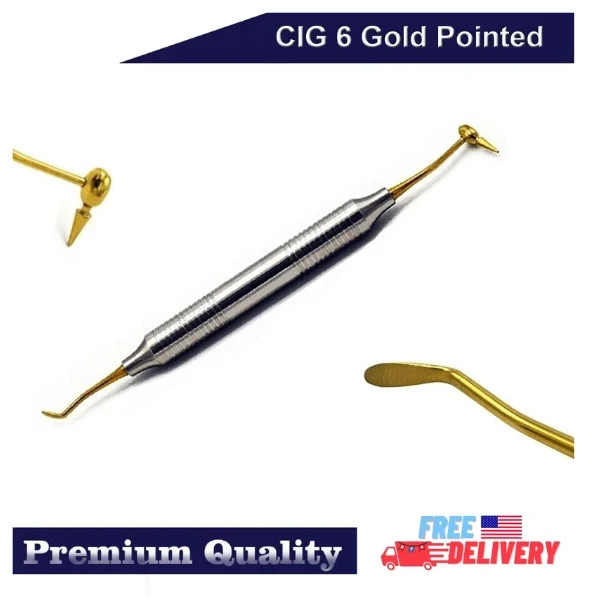 Dental Restorative Composite Instrument Titanium Gold CIG 6 Filling Tool