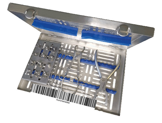 Endodontic Rubber Dam Kit 18pieces Dental Rubber Dam Plier and Clamps Tray.