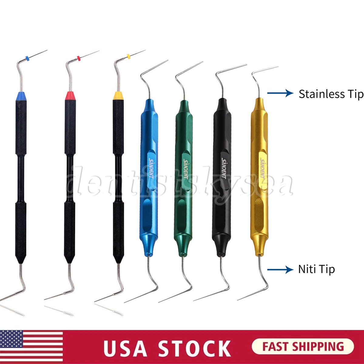 Dental Endodontic Obturation Plugger Tips Hand Use Pluggers Color 0#1#2# 30-100