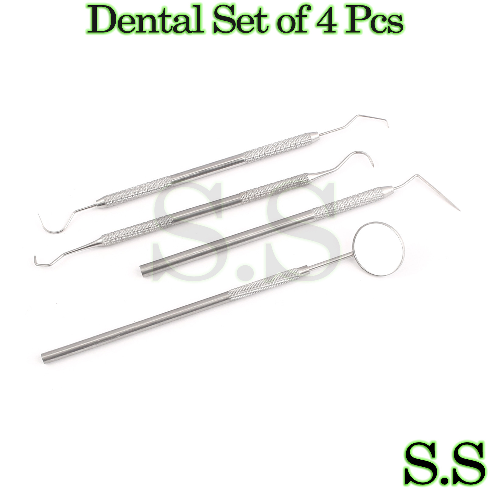 Dental Set of 4 Probe 9 Explorer 23/17A Dentist Teeth Stainless Steel PR-0050
