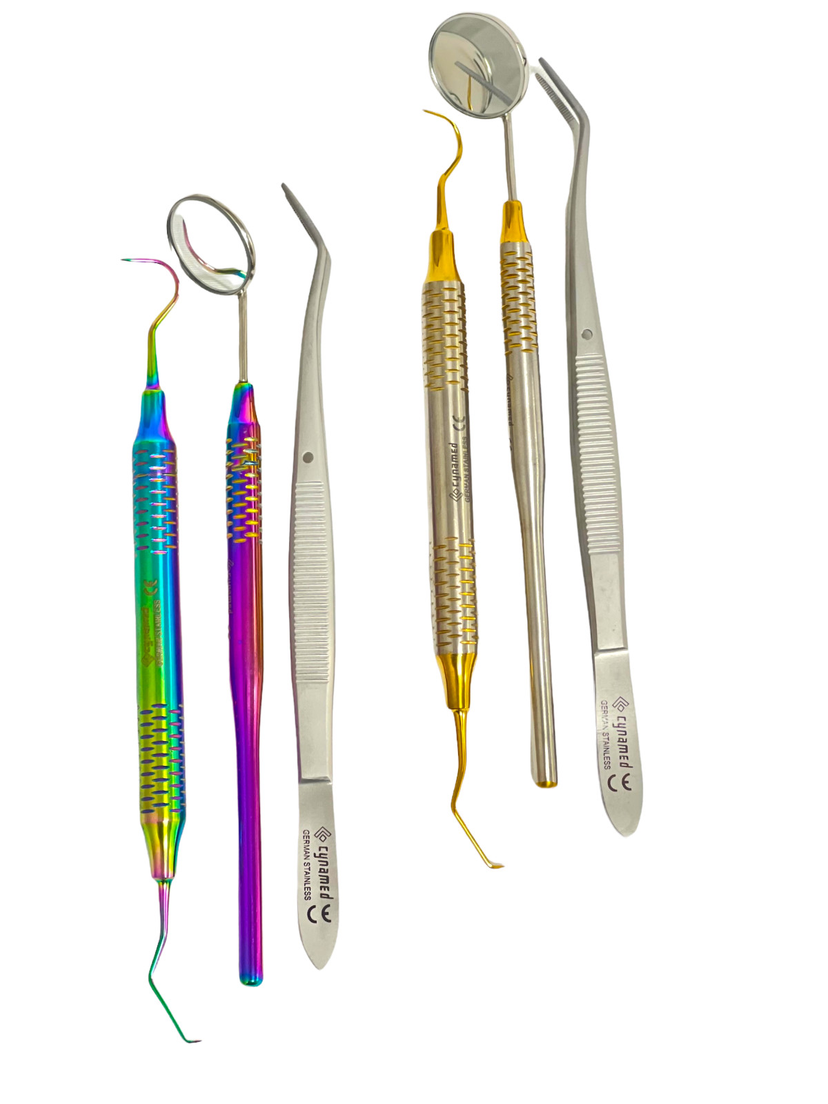 Premium German 3 Instruments Basic Dental Set Mirror Explorer College Plier Holo