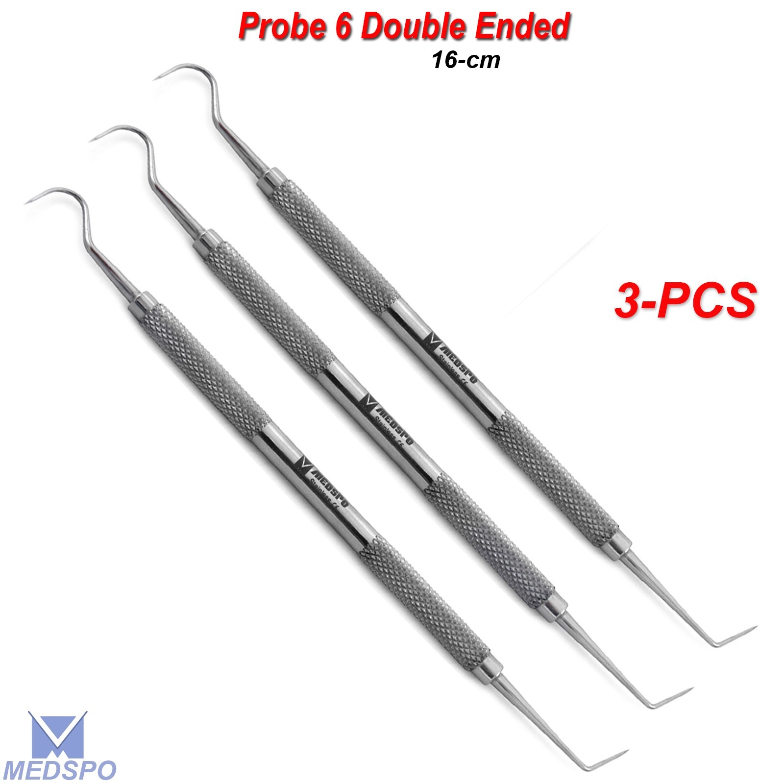 Endodontic Probe 6 Double Examination Ended Hygienist Scaler Dental Instruments