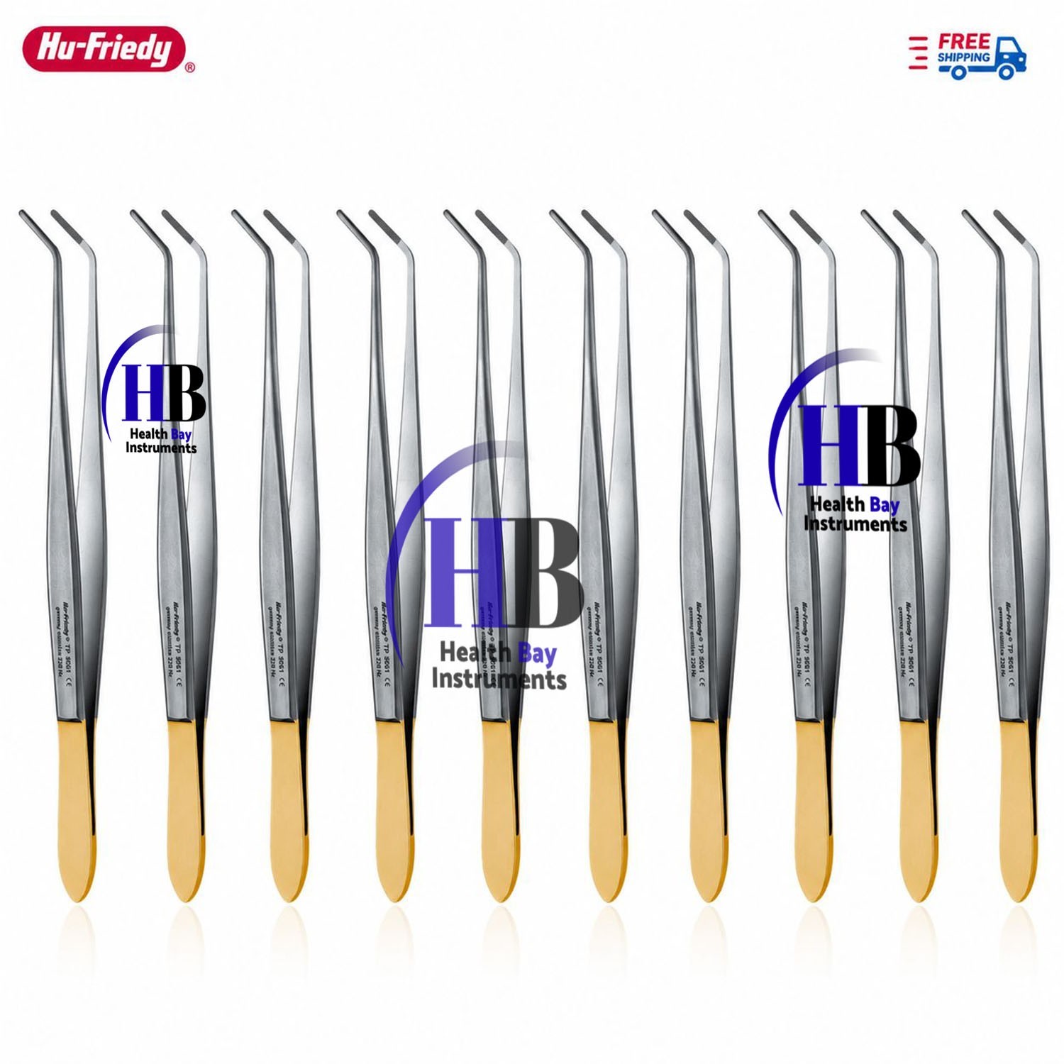 Hu-Friedy TP5061 Perma Sharp Angled Cushing Tissue Forceps Lot Of 10 Pcs