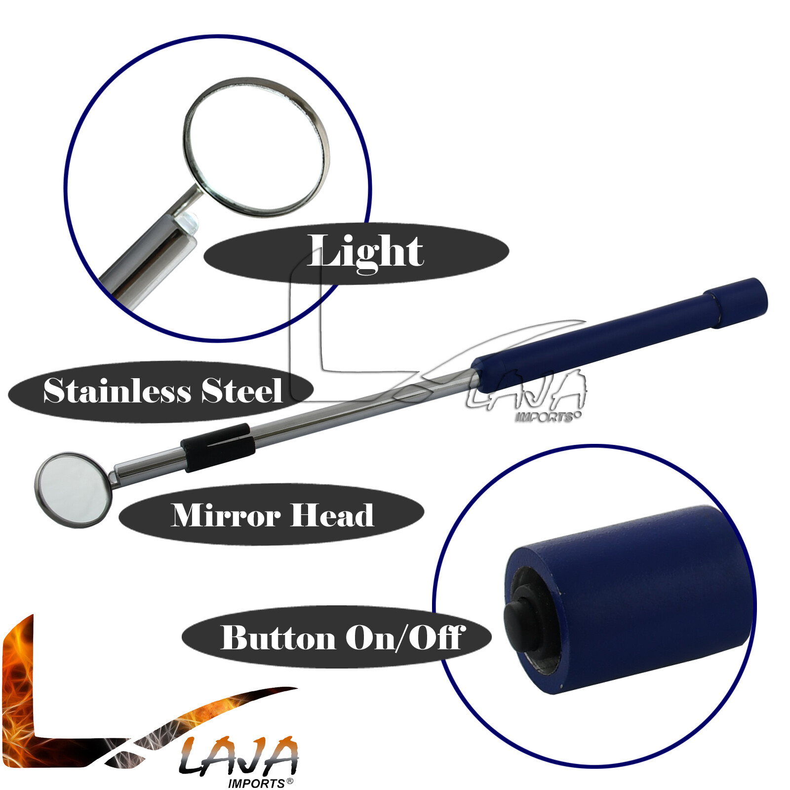 Dental Mirror With Led Light Oral Mirror Anti-fog Teeth Mouth Inspection DN-2261