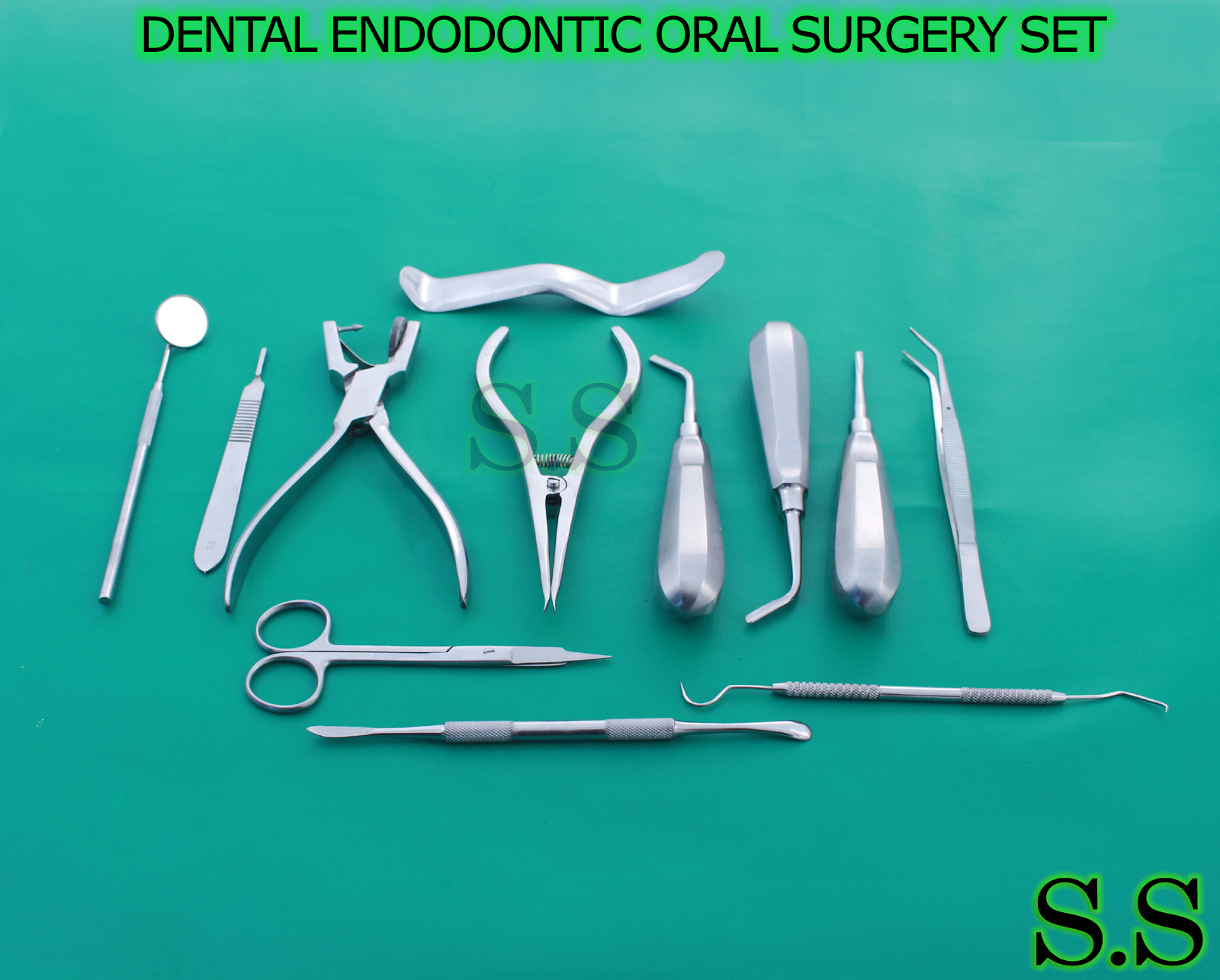 12 PCS DENTAL ENDODONTIC ORAL SURGERY EXTRACTING ELEVATORS SET KIT INSTRU DN-540