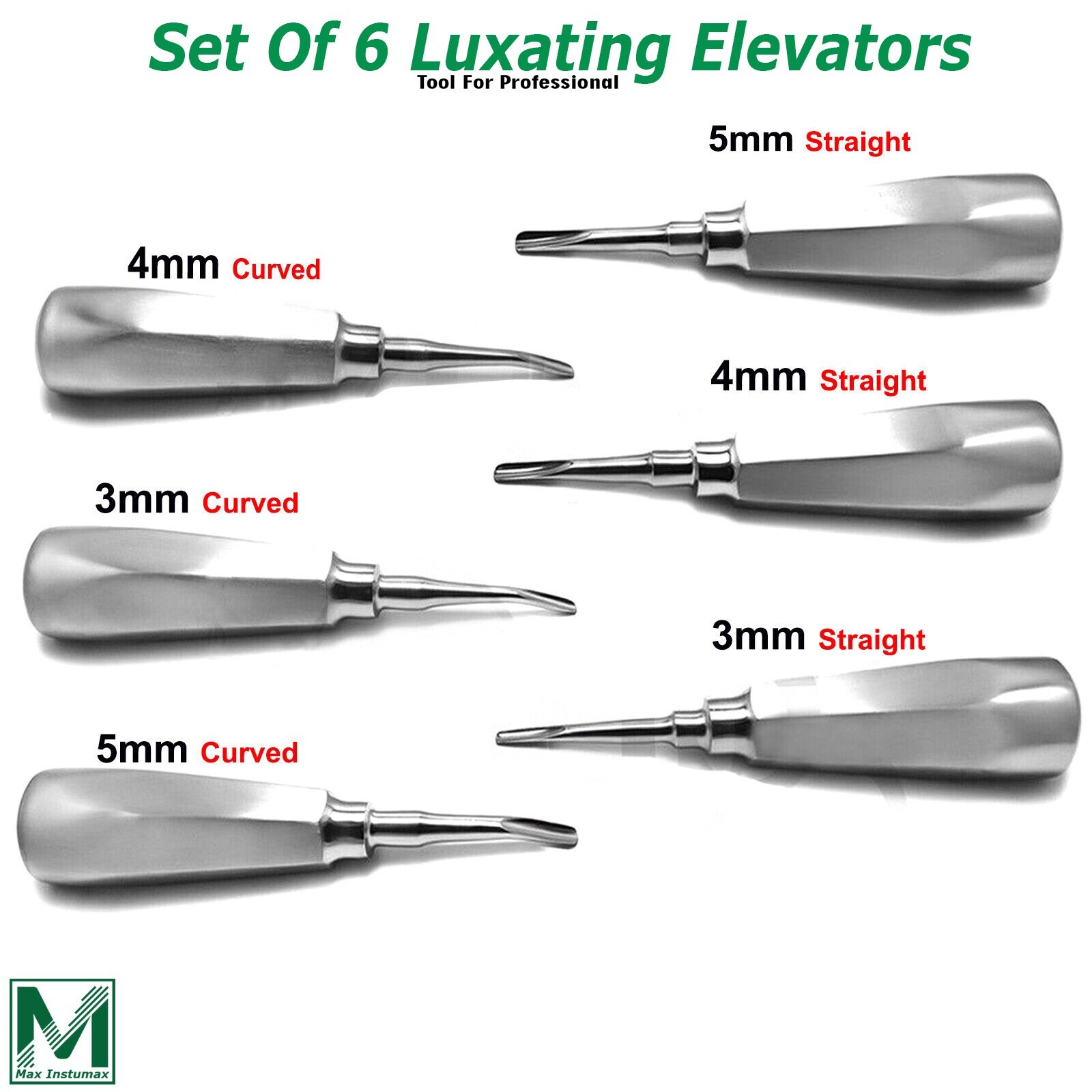 Dental Coupland Root Luxating Elevators Tooth Extracting Restorative Instruments