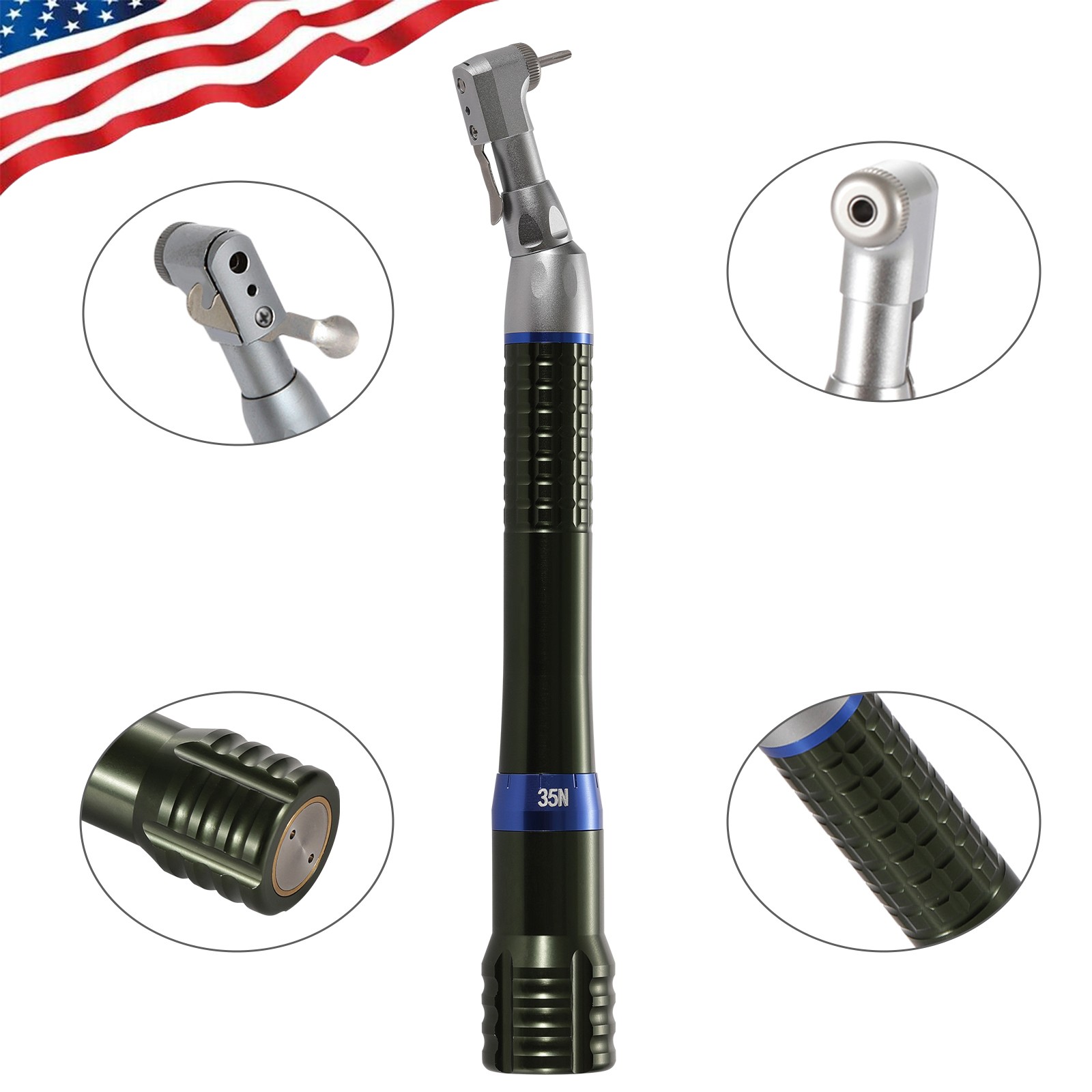 Dental Torque Wrench Universal Implant Kit Contra Angle&16 Drivers Implant Kit