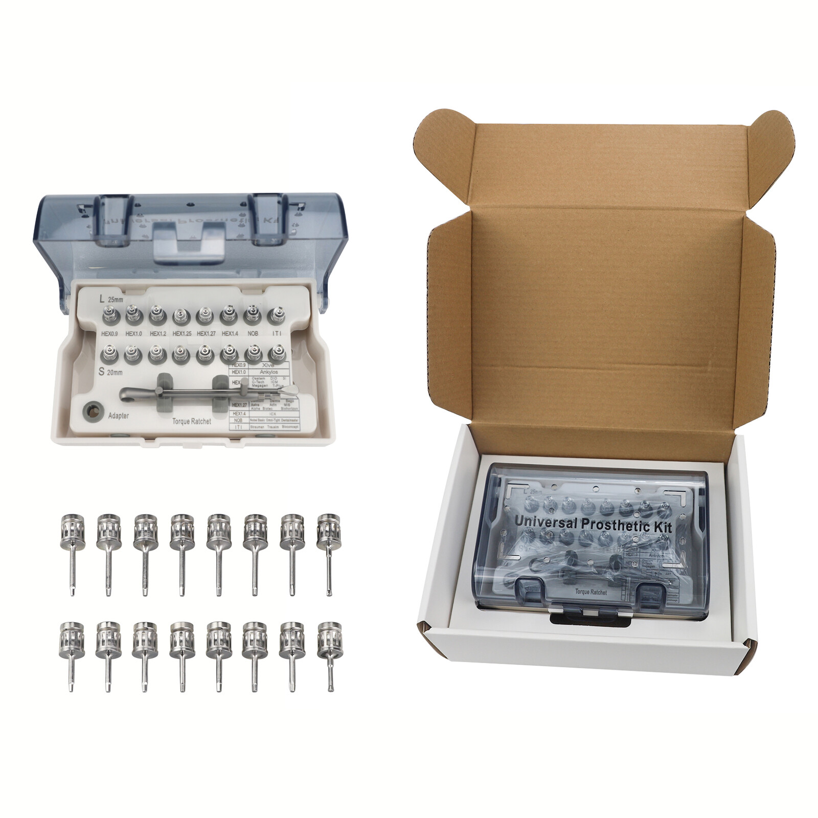 Dental Implant Abutment Lab Hand Driver Kit Ratchet 10-70NCM Universal
