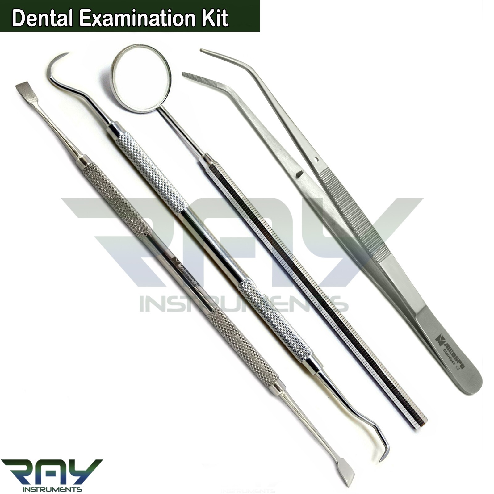 4 Pcs Dental Examination Kit Tartar Remover Teeth Inspection Dentist Pick Tools