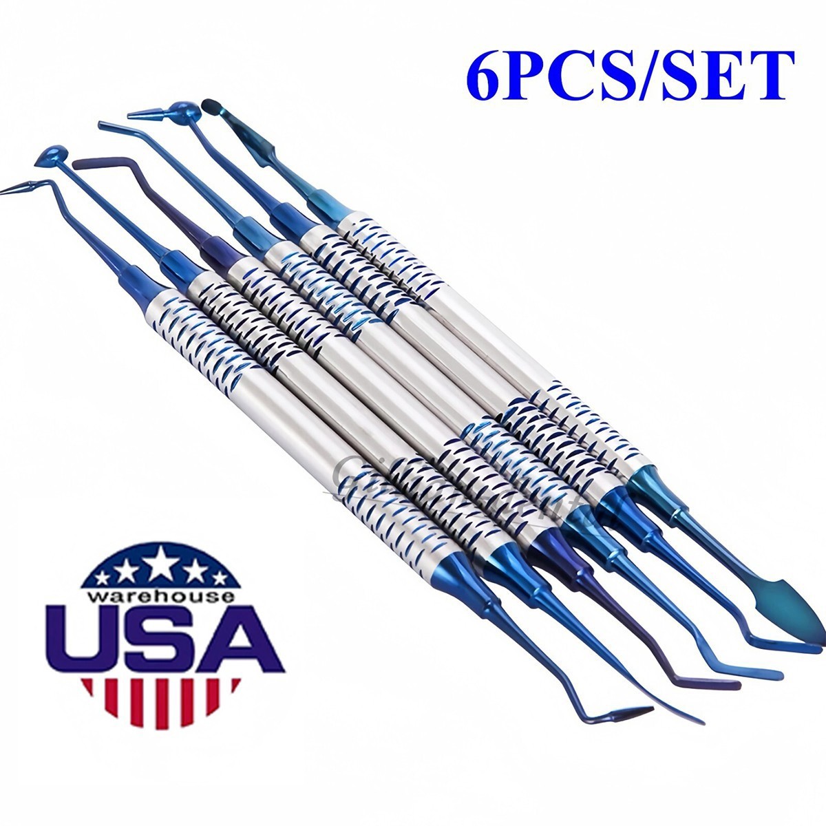6pcs/kits Dental Composite Resin Filling Spatula Set Restorative Instruments US