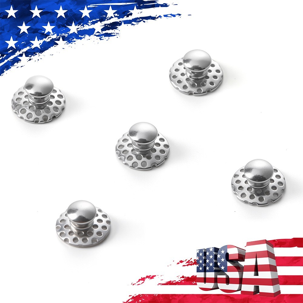 AZDENT Dental Orthodontic Bondable Lingual Buttons with Hole Round Base