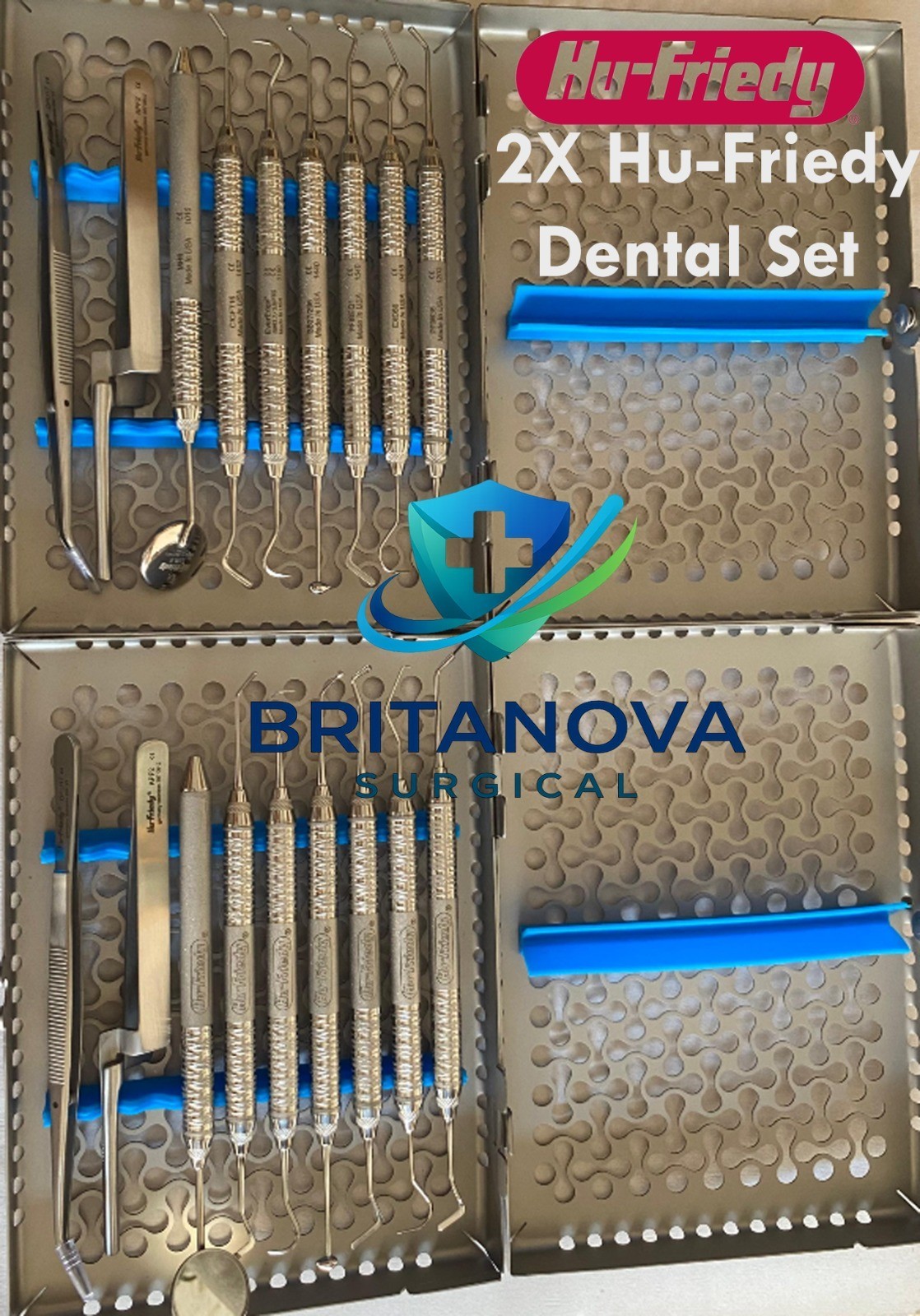 Hu-Friedy Dental Composite Restorative Instrument Set 10PCS 2 Sets w/ Cases