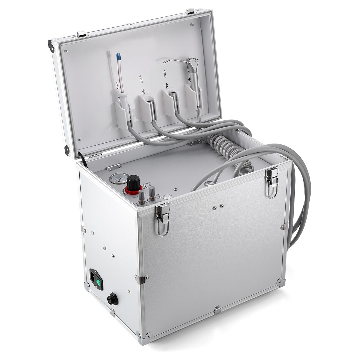 Portable Dental Delivery Unit Syringe Suction Turbine With Air Compressor 4Hole