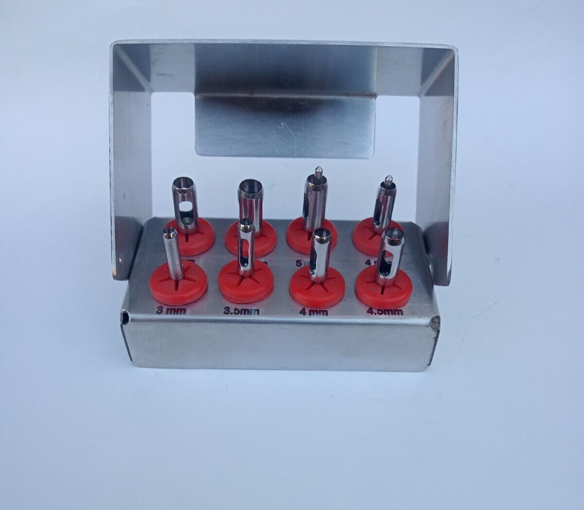 German 8 Pcs Dental Tissue Punch Kit Set With Bur Holder CE