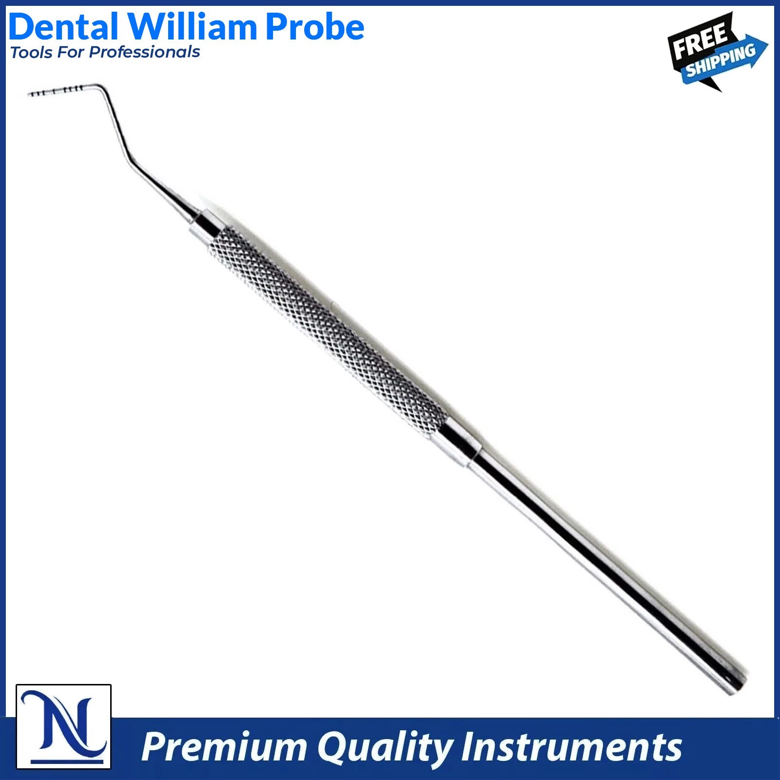 10-Peices Perio Probe William Dental Periodontal Probes Color Coated