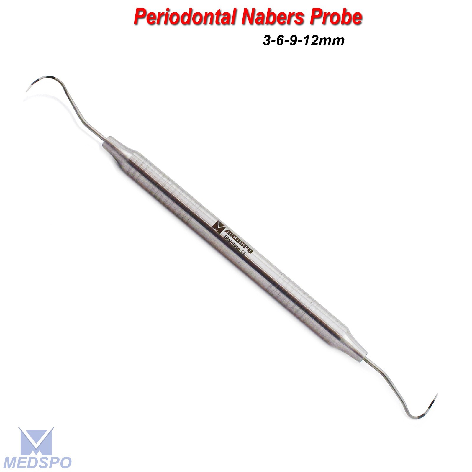 Nabers Probe #2N Dental Periodontal Color Coded Buccal Furcation Accessing Tools