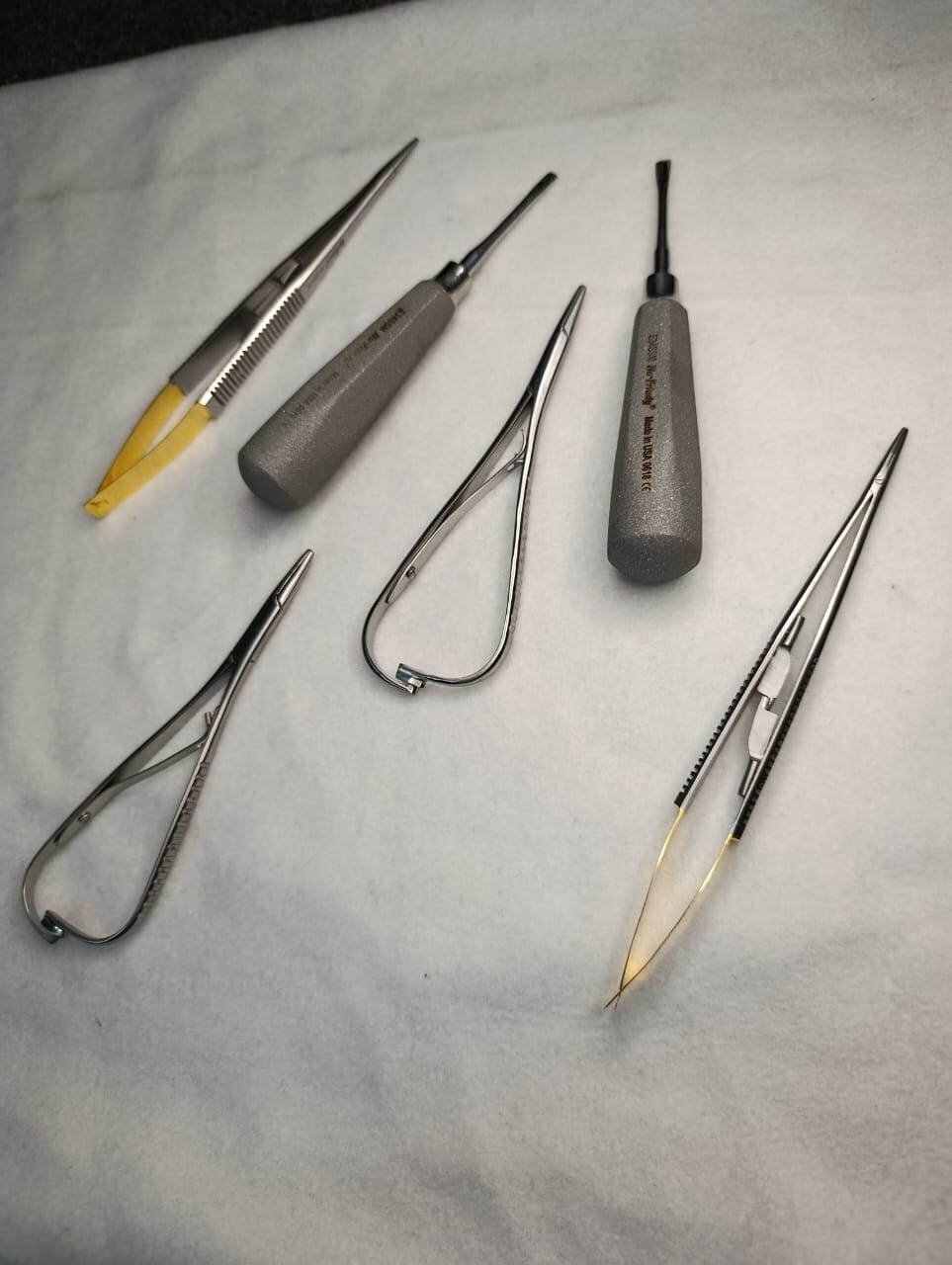 LOT OF 6 PCS HU FRIEDY Castroviejo & Serrated Elevator & Mathieu