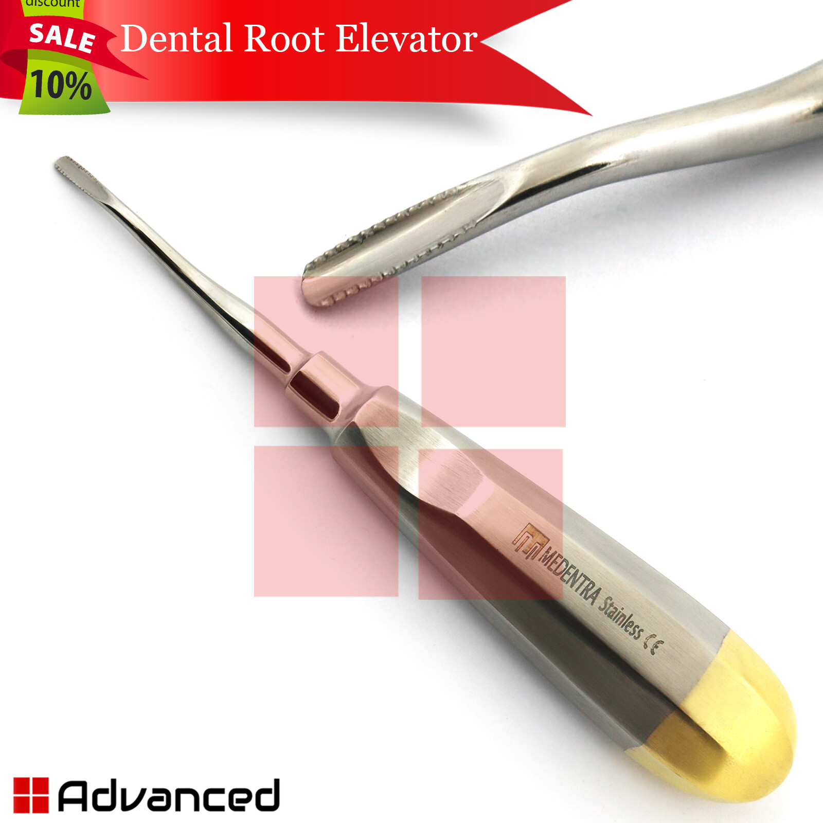 Surgical Root Elevators 77R Serrated Tip Periodontal Ligament Extraction Implant
