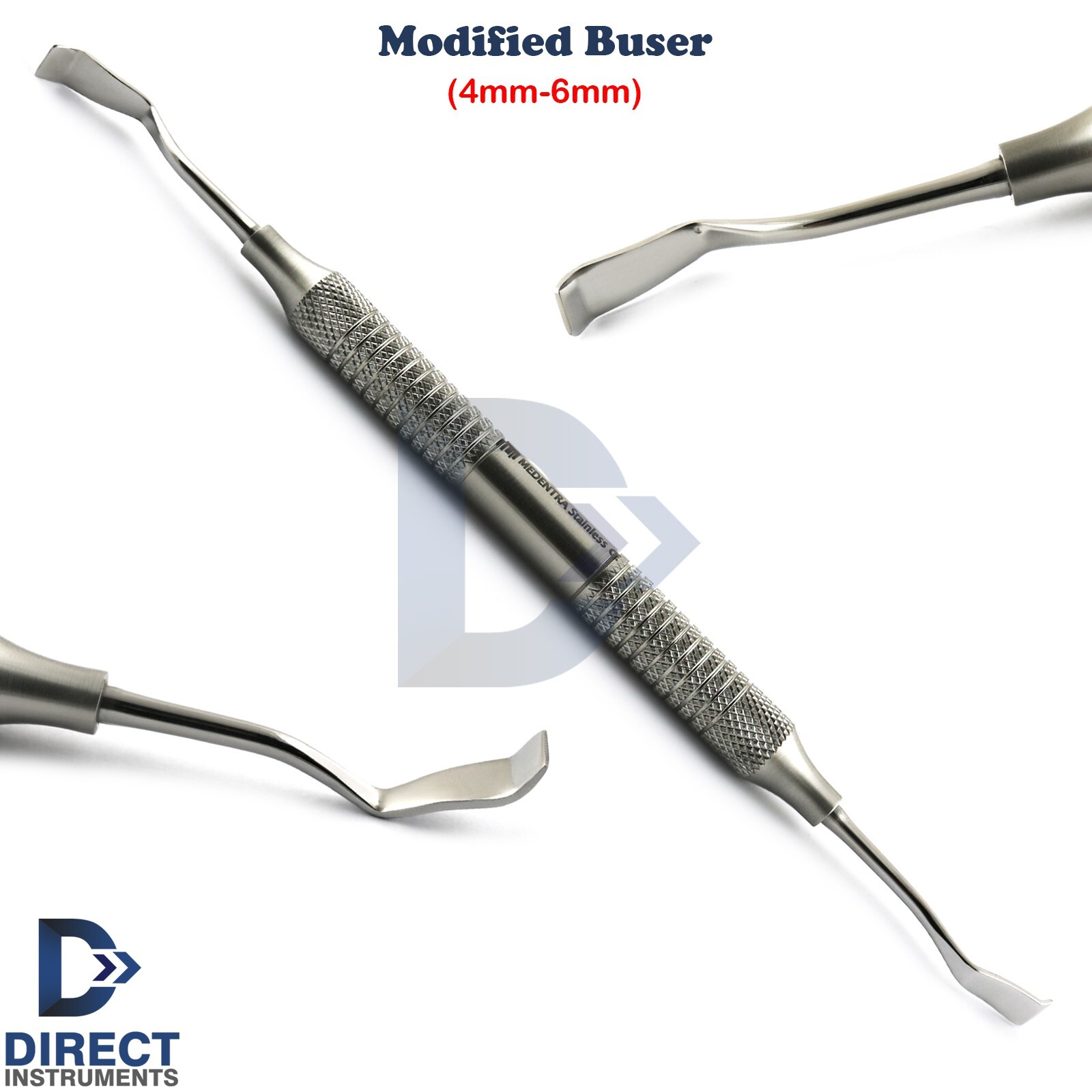Dental Buser Modified Scraper 1/3 Periodontal Chisel 4mm/6mm Hollow Grip Handle