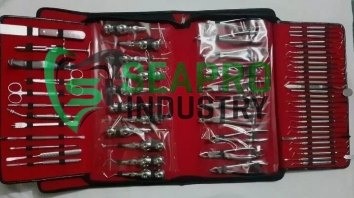 65 Pcs Dental Oral Surgical Extraction Surgery Elevators Forceps Instruments kit