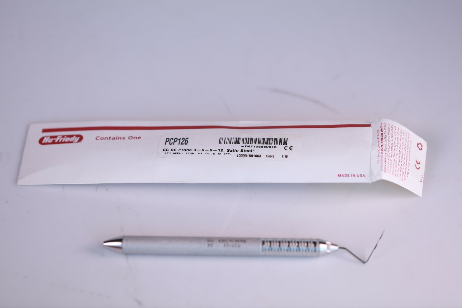Hu Friedy PCP 126 Explorer Satin Steel New, Open Box