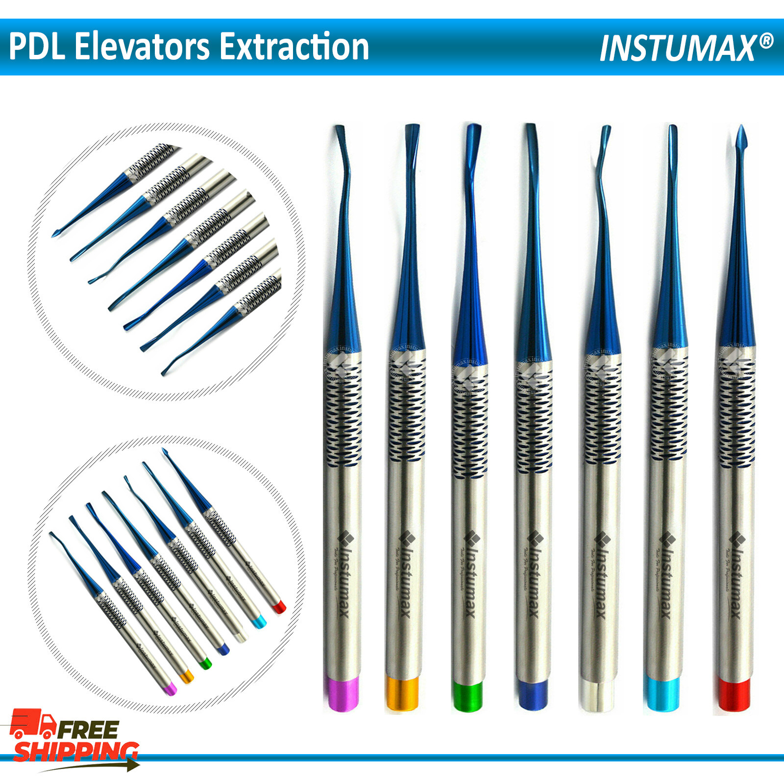 Dental Luxating Elevators PDL Periotome Luxation Root Extracting Extraction Kit
