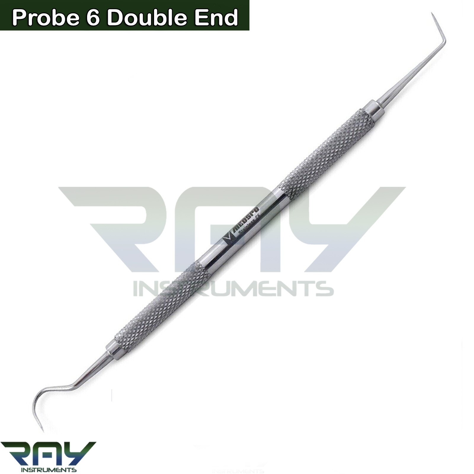 Dental Explorer Probe 6 Double End Tooth Scraper Calculus Tartar Remover Scalers