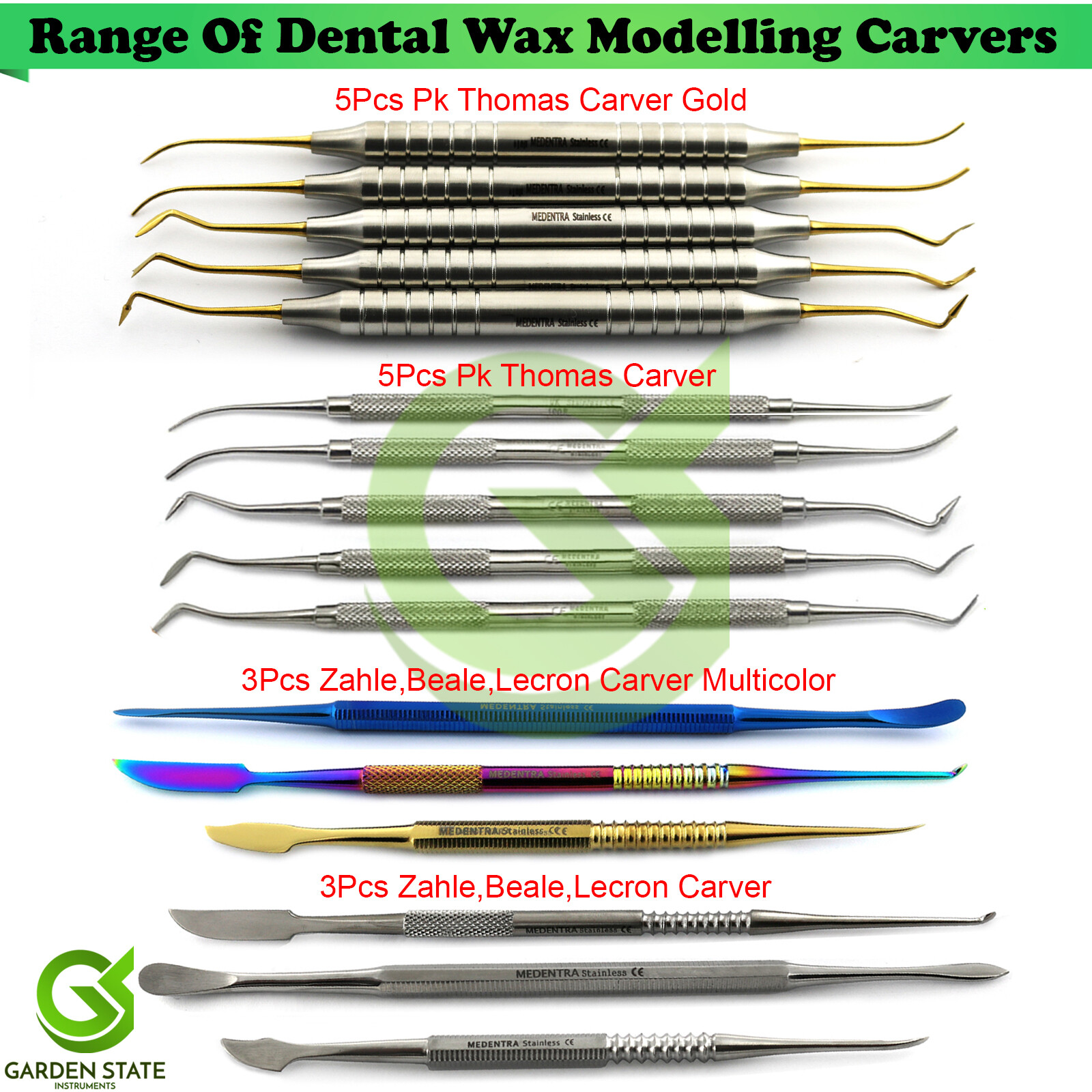 Range Of Zahle Beale Lecron Carver Mixing Wax Modelling Dental Pk Thomas Carvers