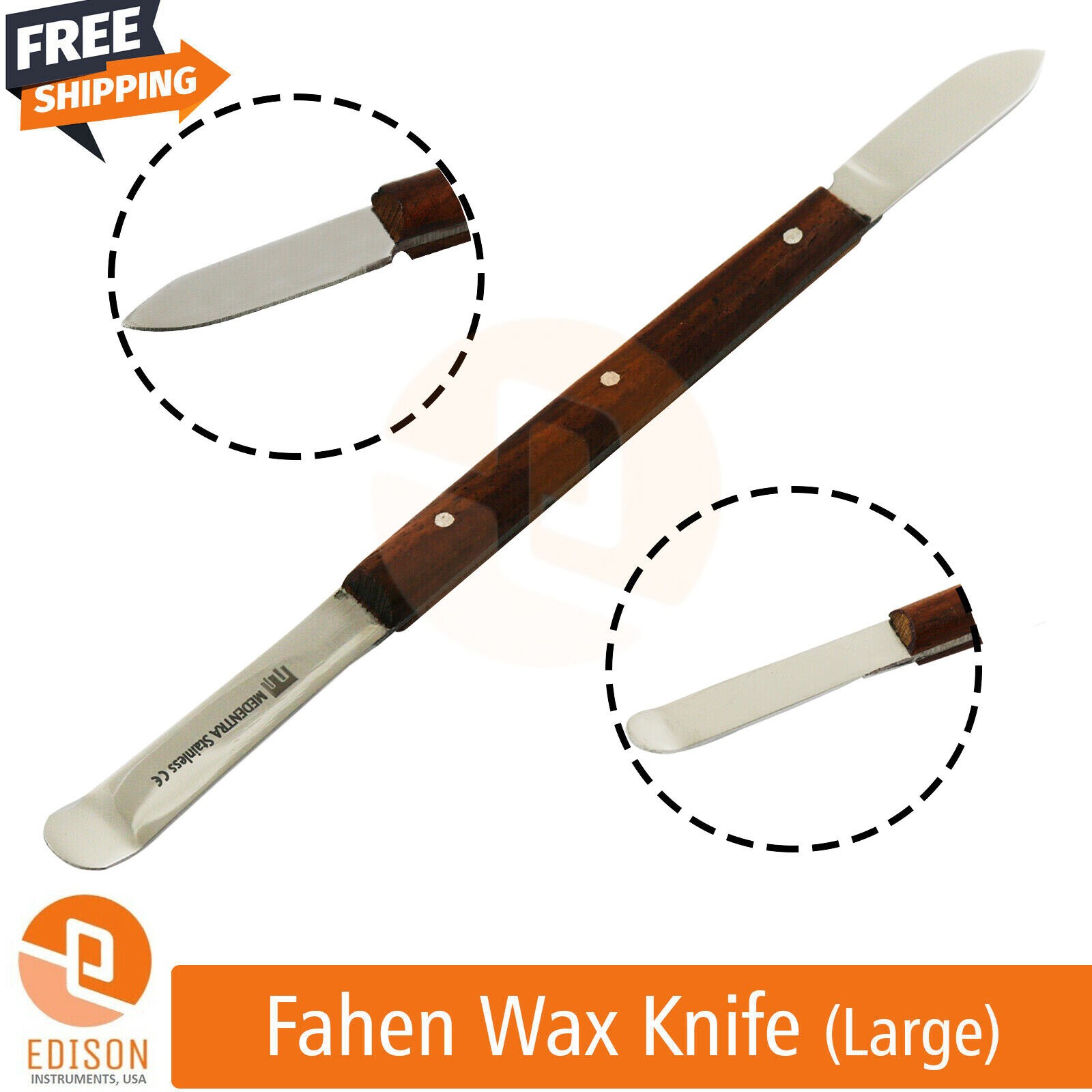 Large Dental Fahen Knife Waxing Modeling Carver Lab Plaster Mixing Spatula Tool