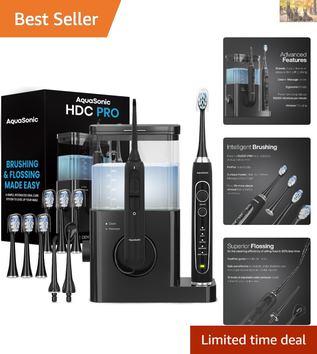 Ultimate Home Dental Center PRO – Electric Toothbrush & Water Flosser Elite Set