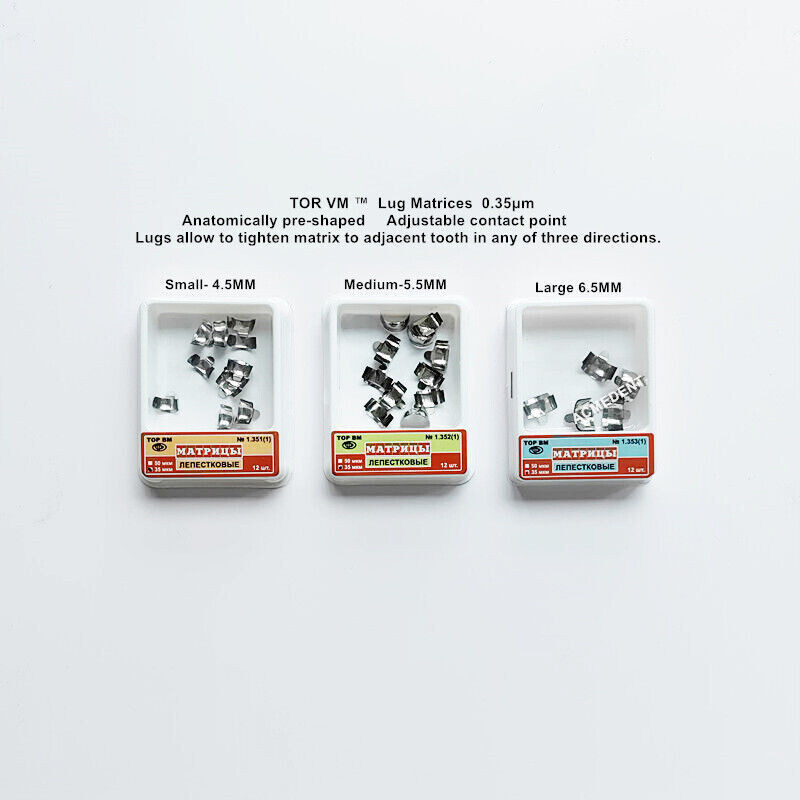 3Box TOR VM Dental Matrix Lugs Flexible Matrice Lug Matrices 0.35μm