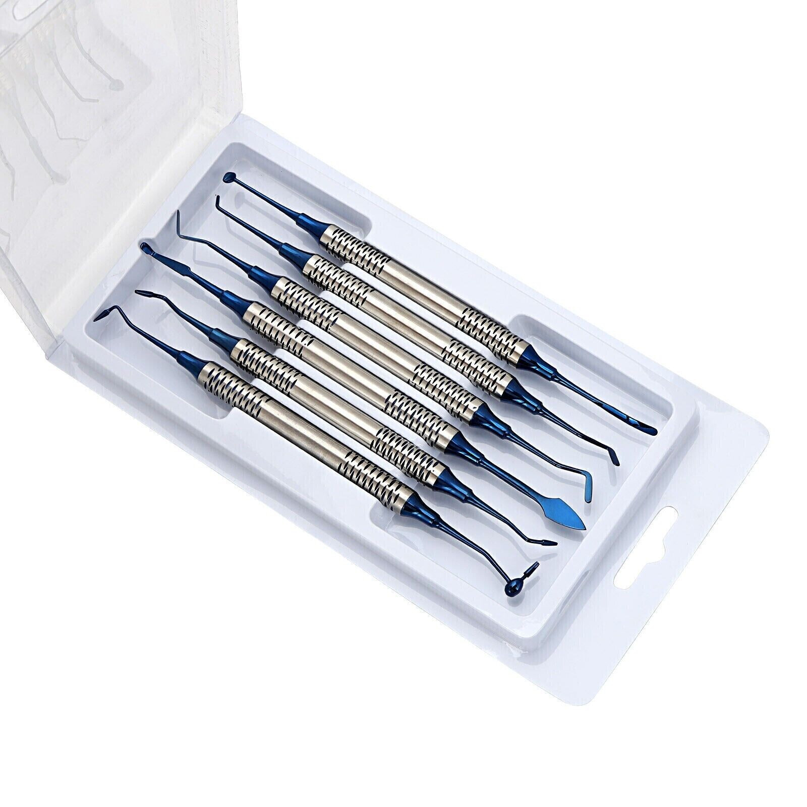 6 Pcs/Set Dental Composite Resin Filling Spatula Repair Restorative Instruments