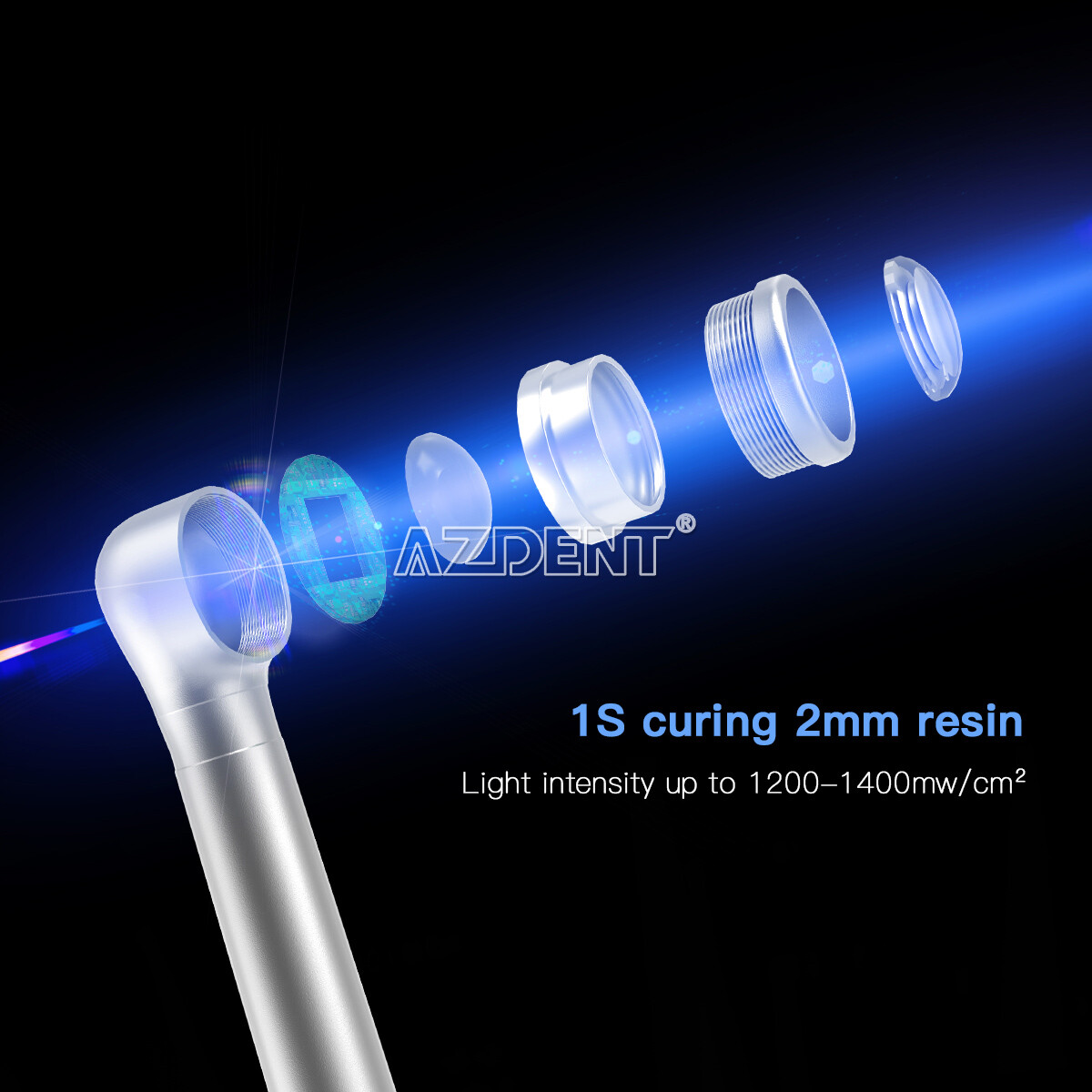 Dental LED Curing Light Lamp 1Sec to Cure 1400mw/cm² CV-215GUN / YS-C 2000mw/cm2