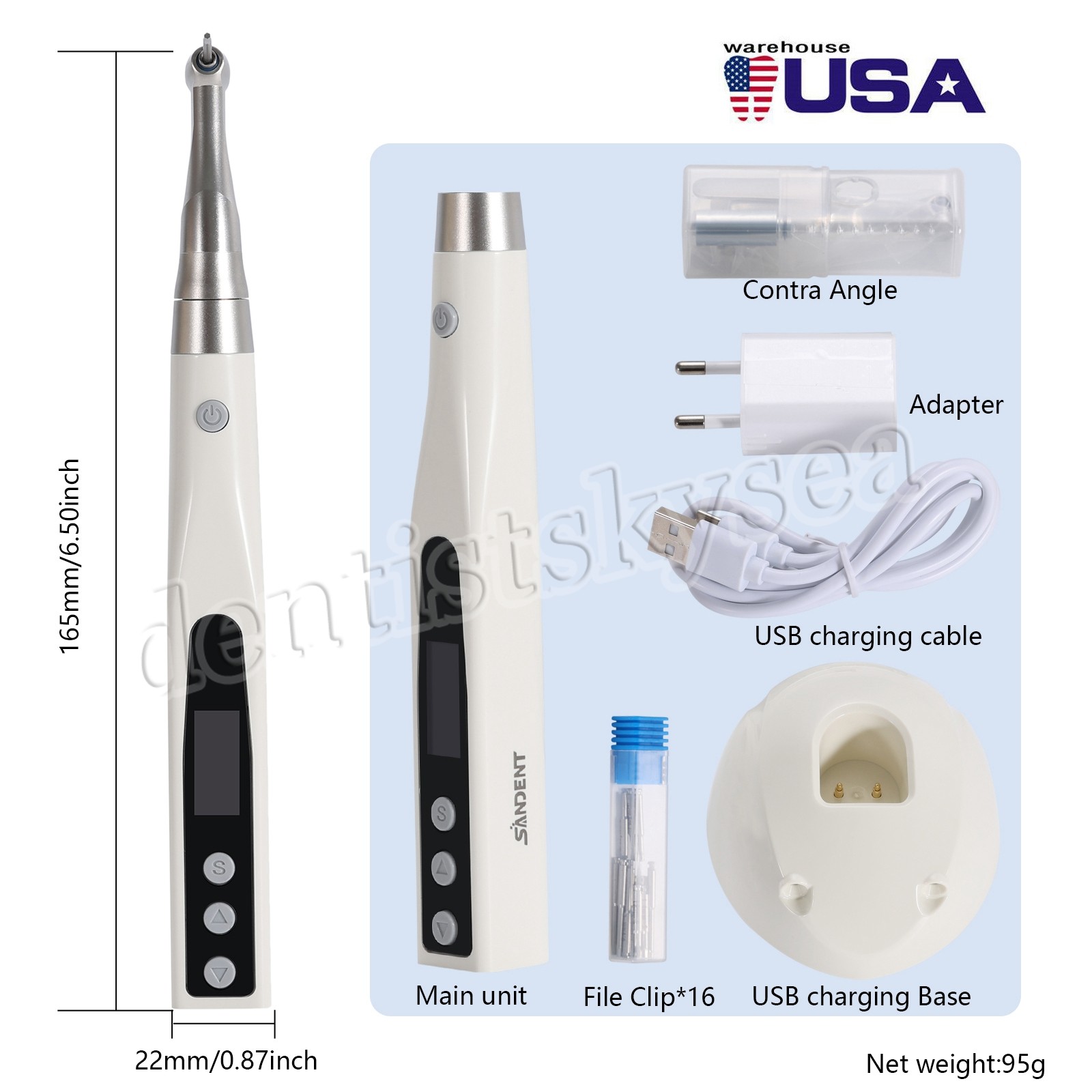 3X NSK Style Dental Contra Angle Low Speed Handpiece E-Type Latch Contra Angulo