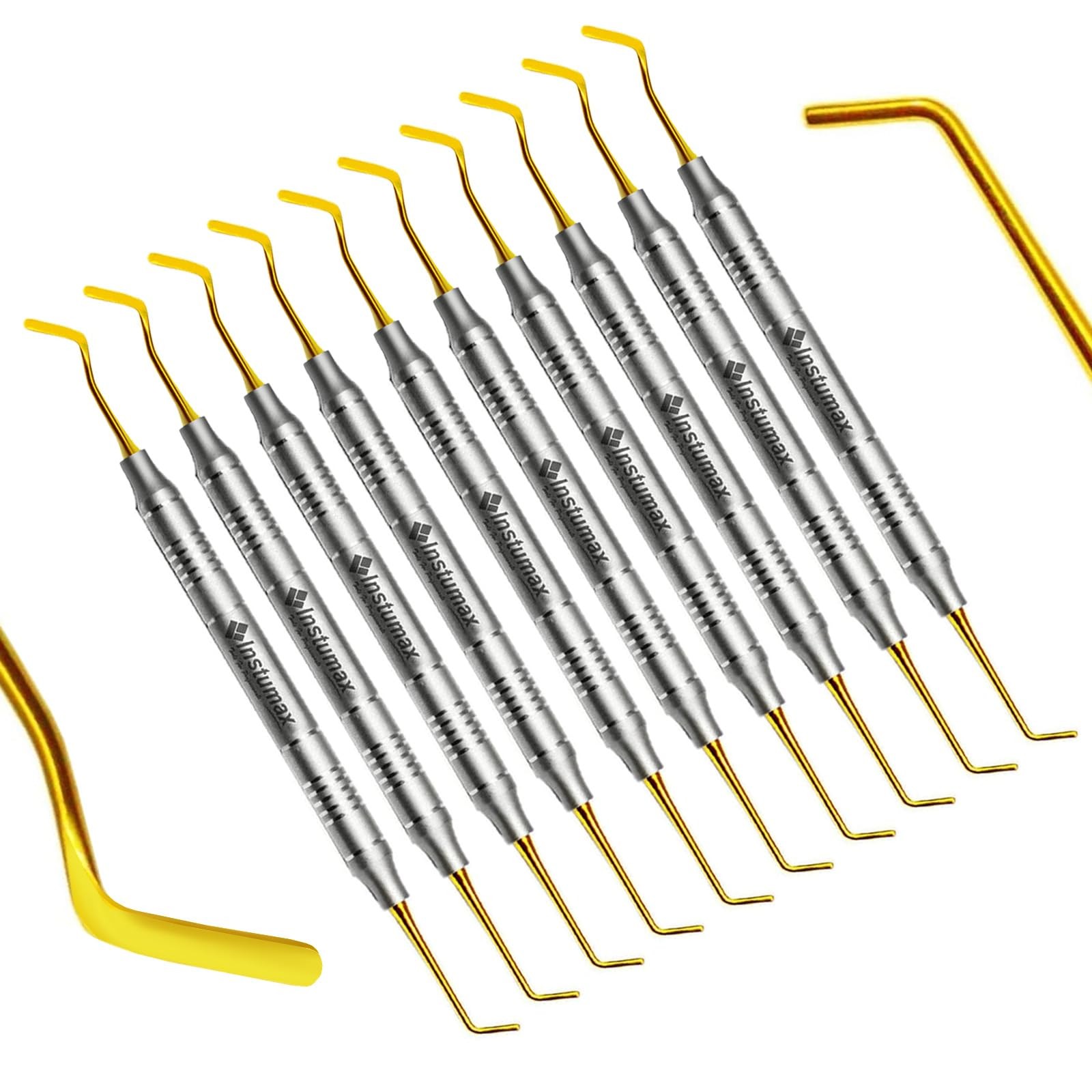 INSTUMAX Set of 10 Dental Composite Filling Instruments Spatula & Plugger