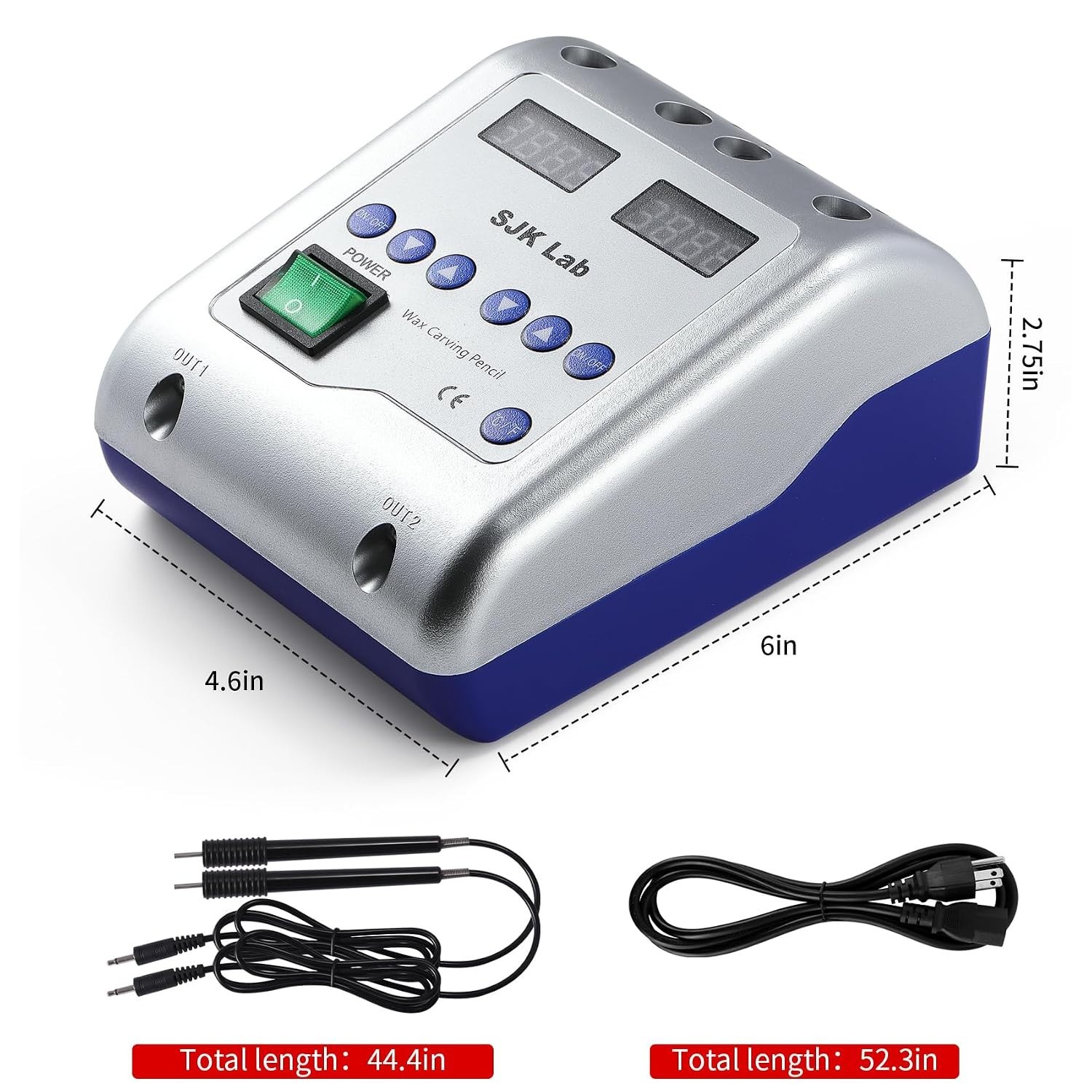 Dental Electric Wax Carver with Double Pens & 6 Wax Tips, Dentist Waxing Carv…