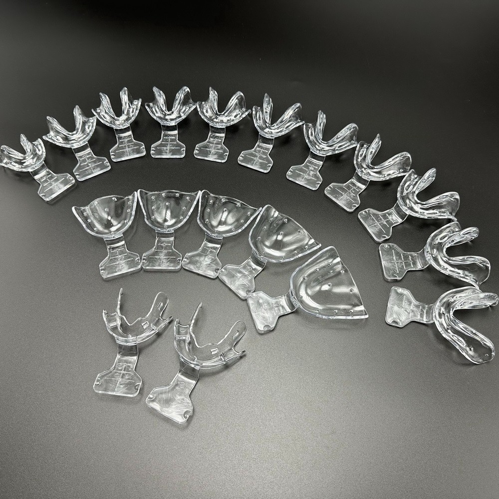 Dental Plastic Impression Trays Edentulous Jaw Transparent Tray Tooth Holder