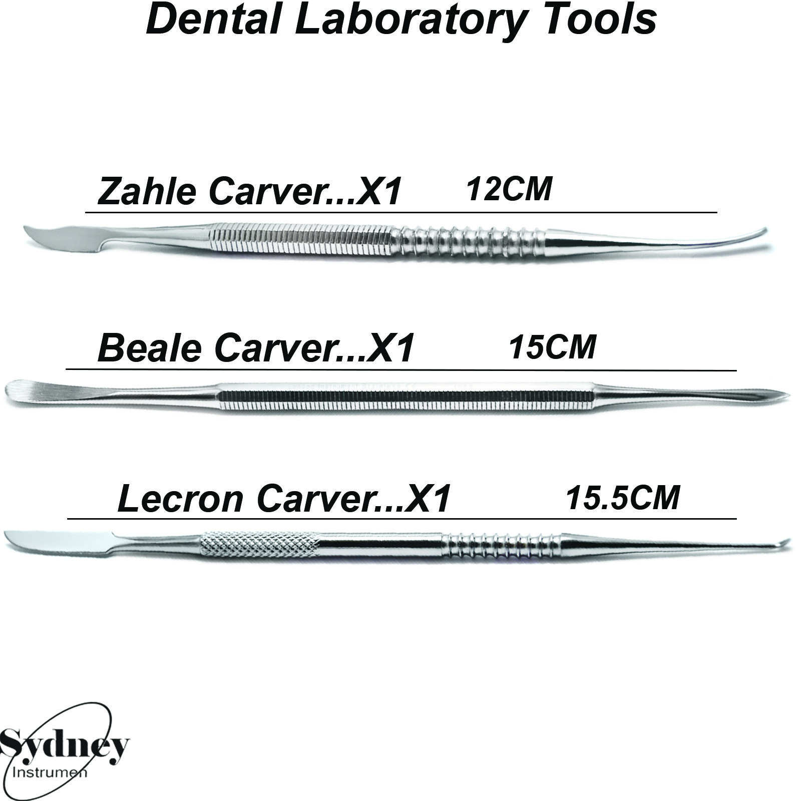 Zahle Beale & Lecron Wax Carvers Set of 3 Laboratory Kit Beaden® Instruments CE