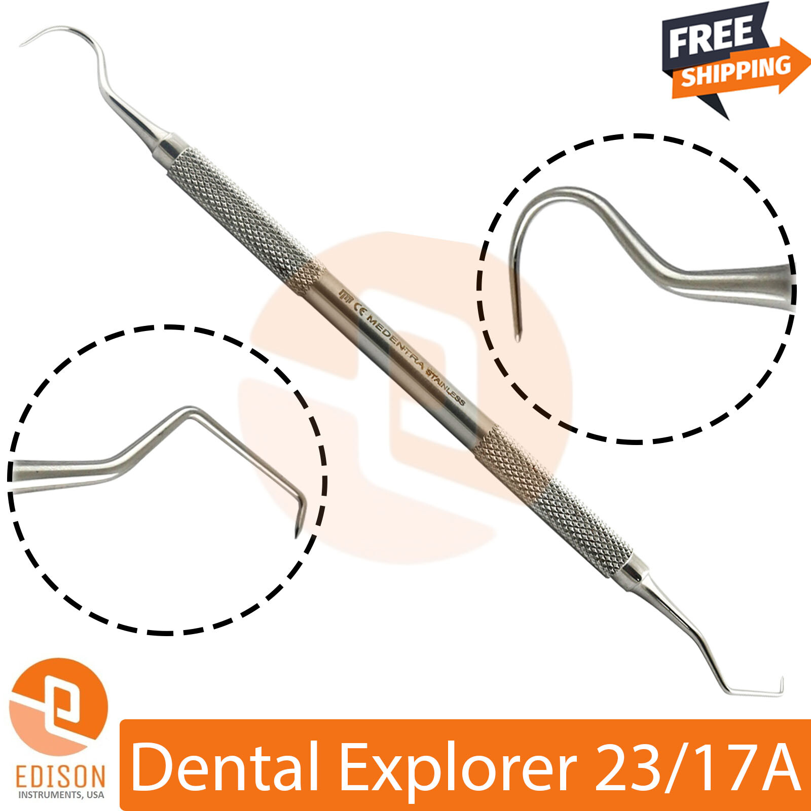 Dental Teeth Examination Kit Explorer Heidman Spatula Mirror Dentist Pick Tools