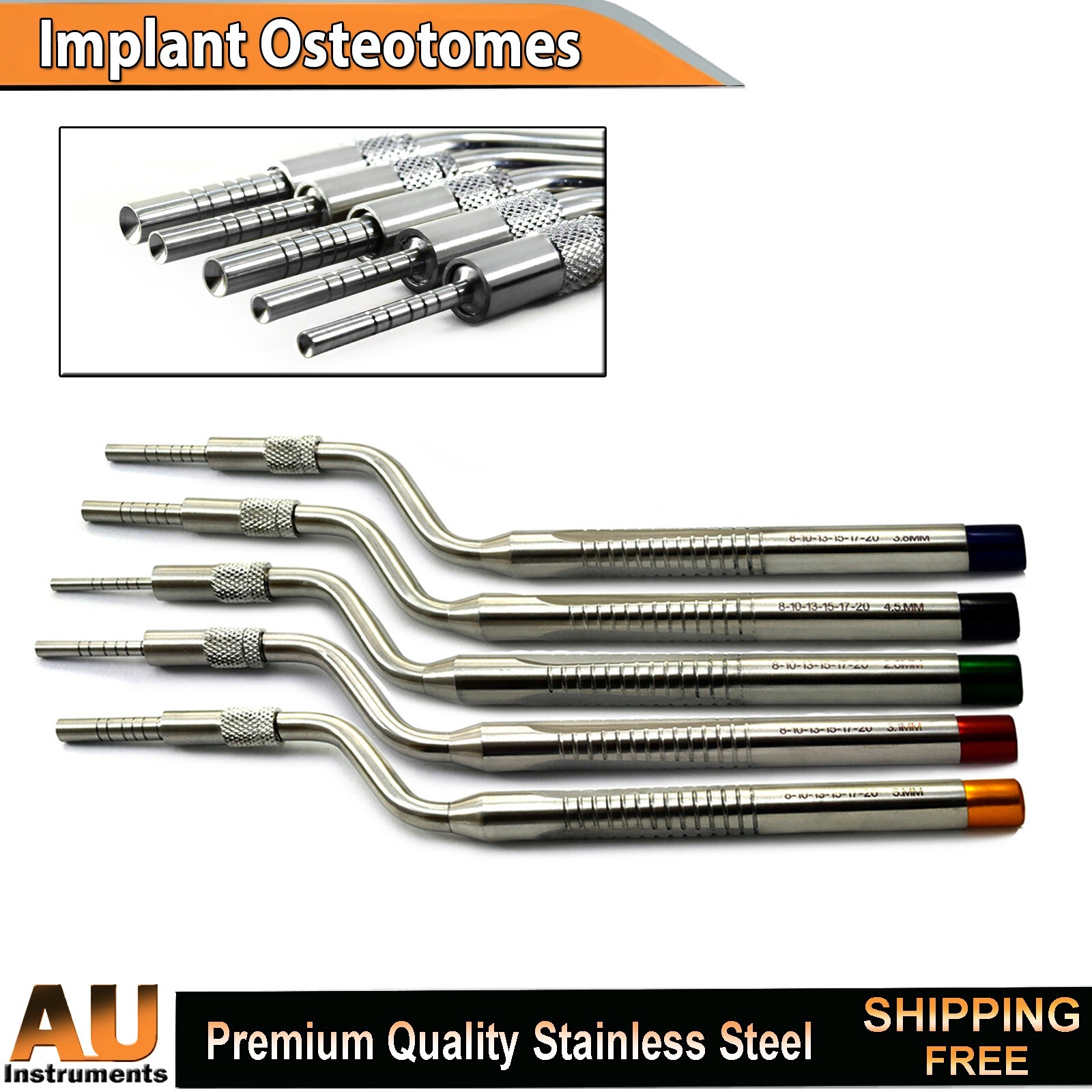 Osteotomes Sinus Lift Lifting Mallet Hammer Orthopedic Platelet Fibrin PRF Box
