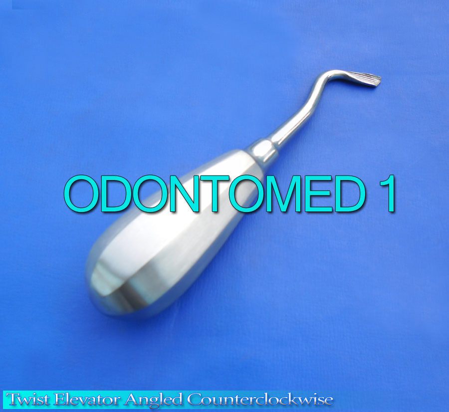DENTAL TOOTH SURGERY ANGLED COUNTERCLOCKWISE GROOVE TWIST ELEVATOR